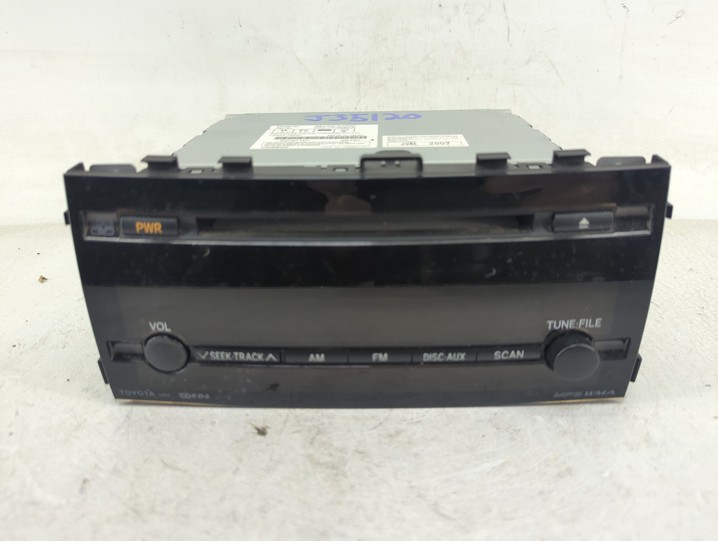 2006-2009 Toyota Prius Radio AM FM Cd Player Receiver Replacement P/N:86120-47200 Fits Fits 2006 2007 2008 2009 OEM Used Aut