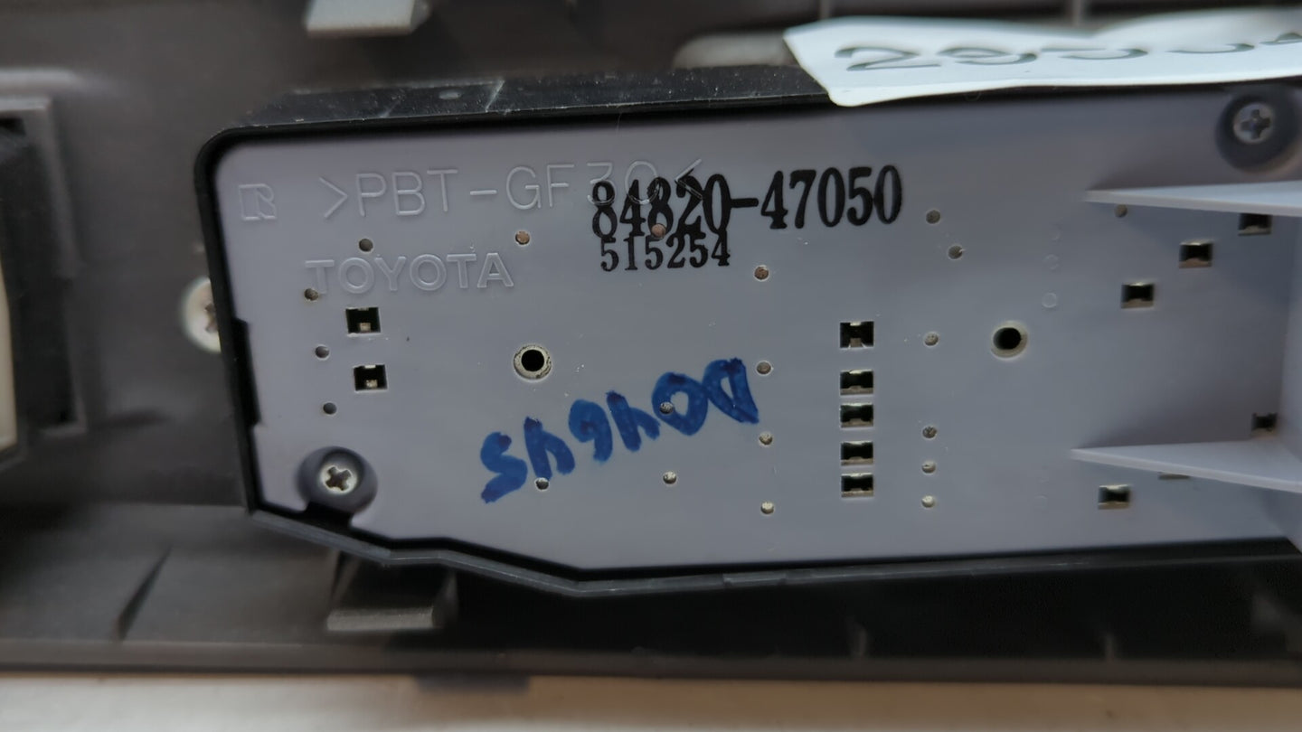 2004-2009 Toyota Prius Master Power Window Switch Replacement Driver Side Left P/N:84820-47050 74232-47070 Fits OEM Used Aut