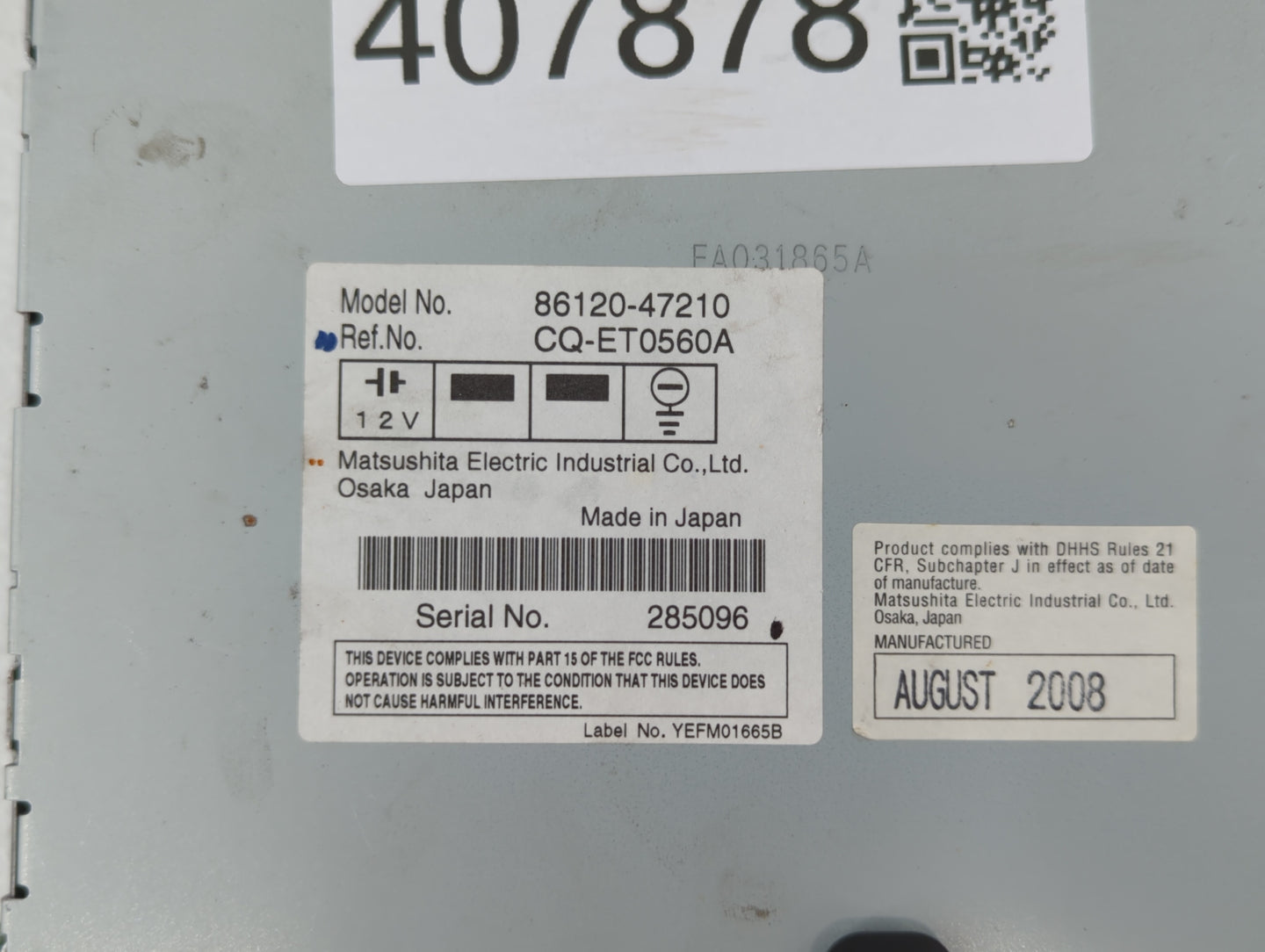 Toyota Prius Information Display Screen - Oemusedautoparts1.com