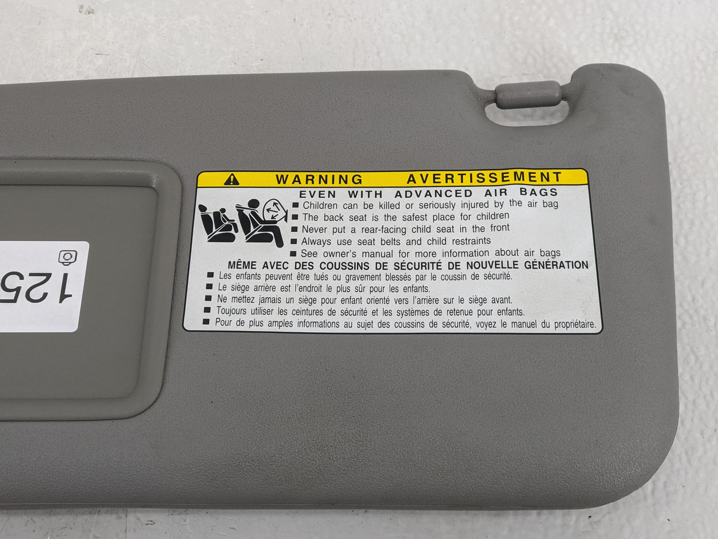 2006-2009 Toyota Rav4 Sun Visor Shade Replacement Driver Left Mirror Fits Fits 2006 2007 2008 2009 OEM Used Auto Parts - Oem