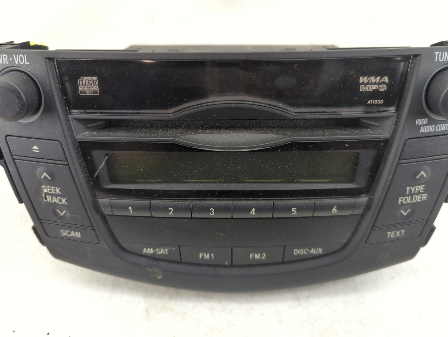 2009-2010 Toyota Rav4 Radio AM FM Cd Player Receiver Replacement P/N:121862-129 Fits Fits 2009 2010 OEM Used Auto Parts - Oe