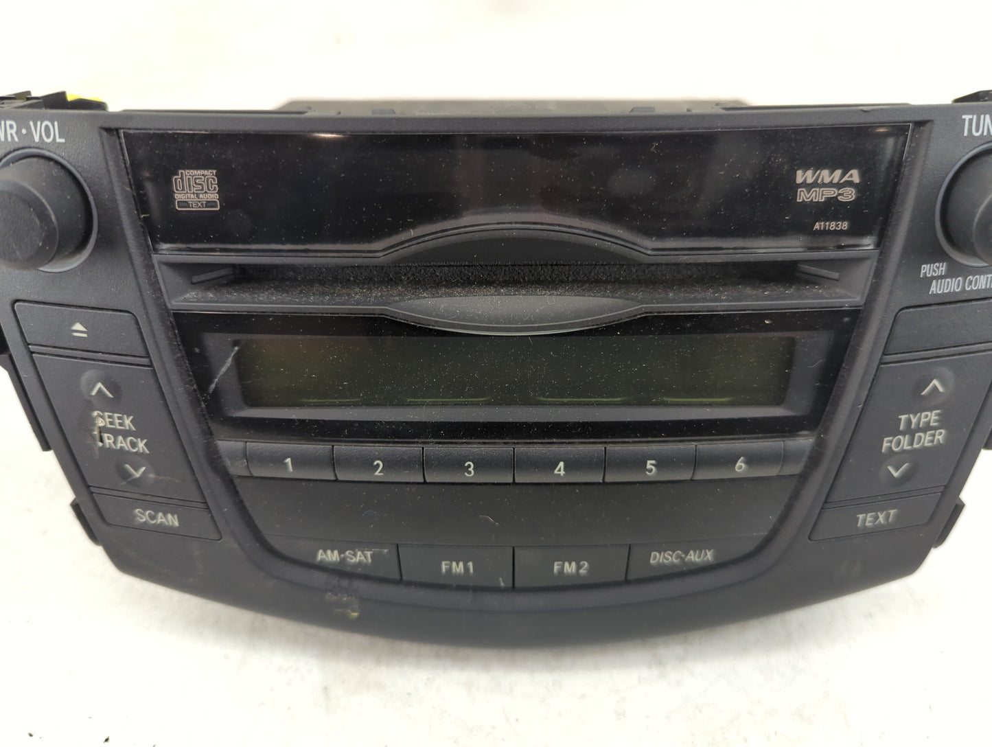 2009-2010 Toyota Rav4 Radio AM FM Cd Player Receiver Replacement P/N:121862-129 Fits Fits 2009 2010 OEM Used Auto Parts - Oe