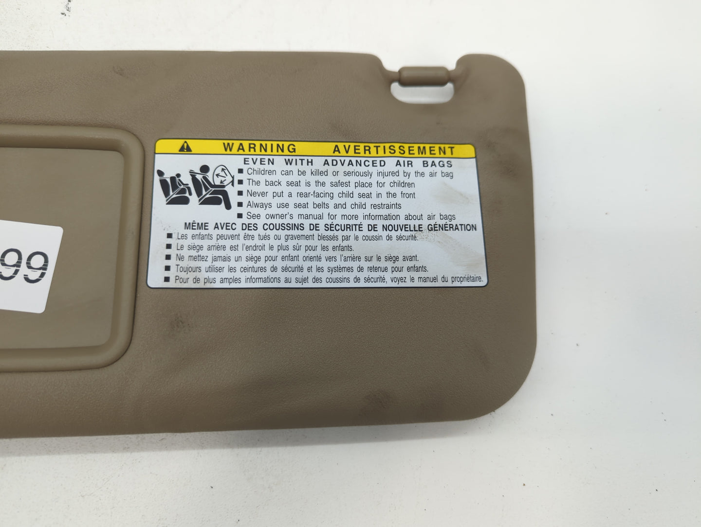 2006-2009 Toyota Rav4 Sun Visor Shade Replacement Driver Left Mirror Fits Fits 2006 2007 2008 2009 OEM Used Auto Parts - Oem