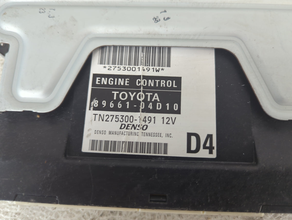 2008-2009 Toyota Tacoma PCM Engine Control Computer ECU ECM PCU OEM P/N:89661-04D10 TN275300-1491 Fits Fits 2008 2009 OEM Us