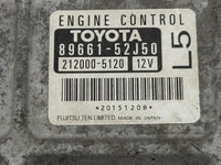 2009 Toyota Yaris PCM Engine Control Computer ECU ECM PCU OEM P/N:212000-5120 89661-52J50 Fits OEM Used Auto Parts - Oemused