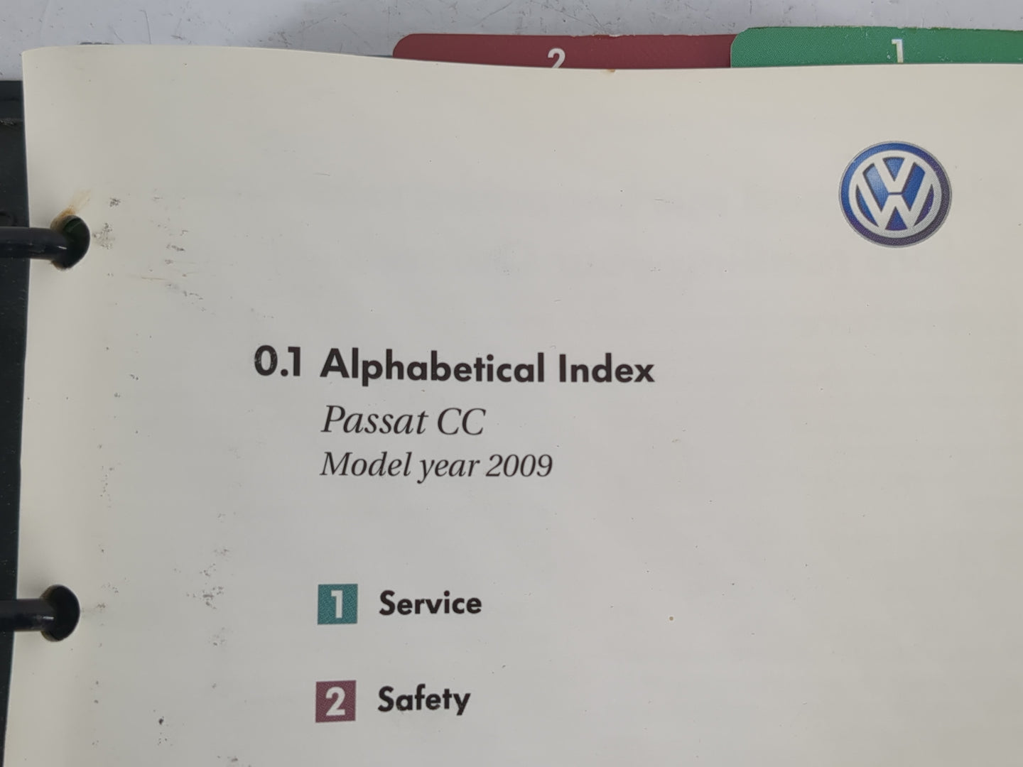 2009 Volkswagen Cc Owners Manual Book Guide OEM Used Auto Parts - Oemusedautoparts1.com