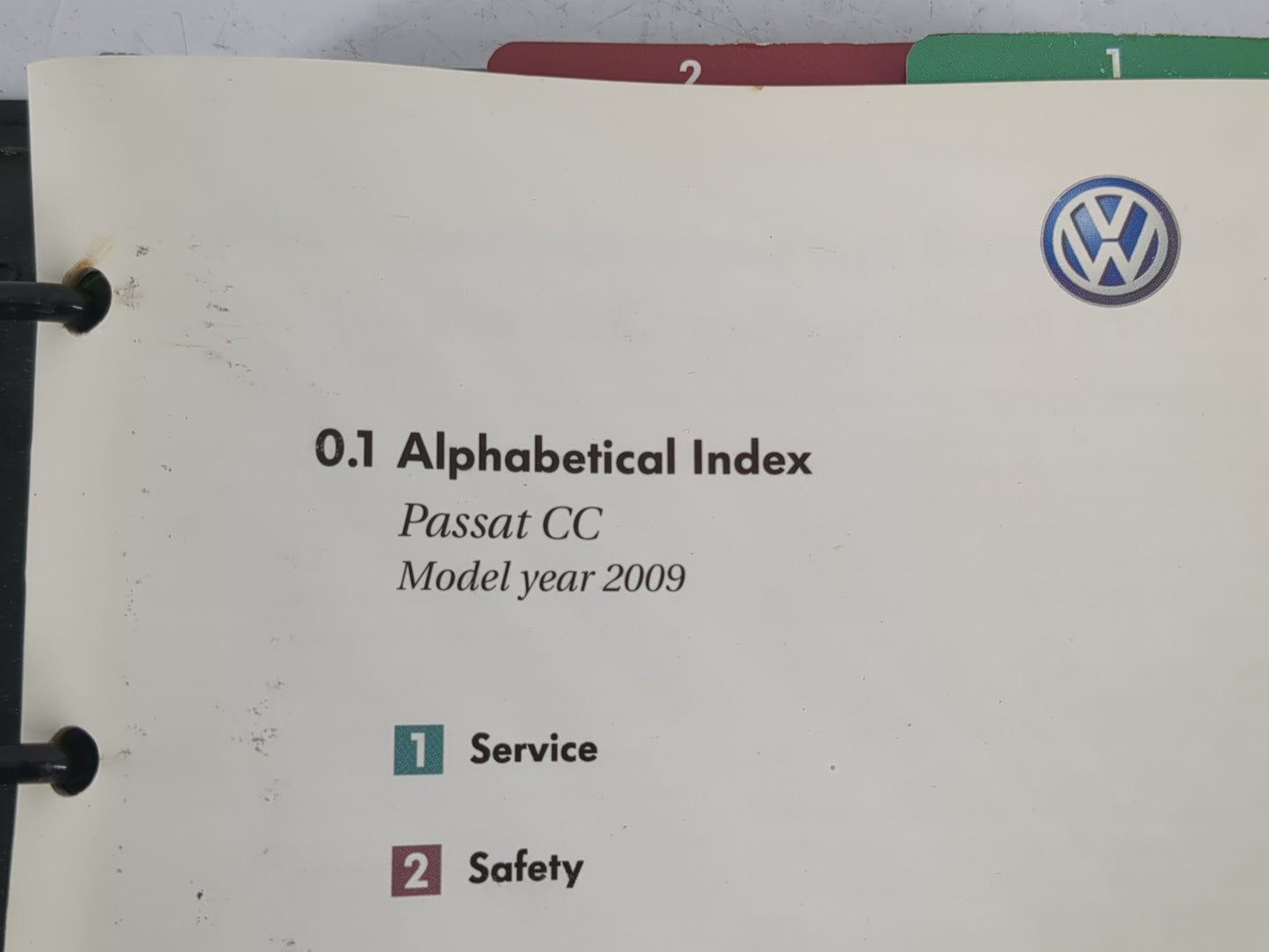 2009 Volkswagen Cc Owners Manual Book Guide OEM Used Auto Parts - Oemusedautoparts1.com