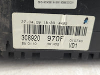 2009 Volkswagen Cc Instrument Cluster Speedometer Gauges P/N:3C8920 970F Fits OEM Used Auto Parts - Oemusedautoparts1.com