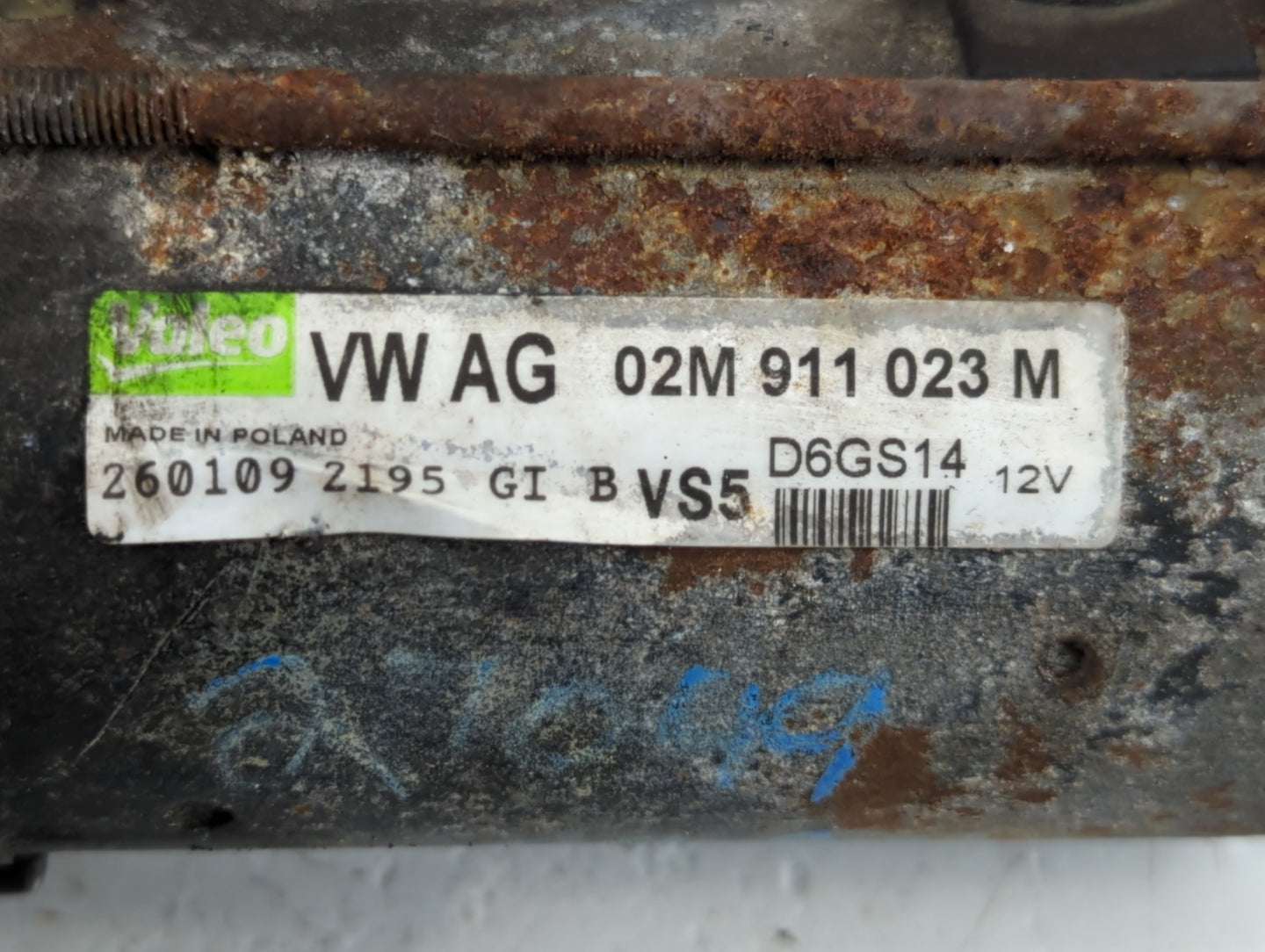 2009-2012 Volkswagen Cc Car Starter Motor Solenoid OEM P/N:02M 911 023 M Fits OEM Used Auto Parts - Oemusedautoparts1.com