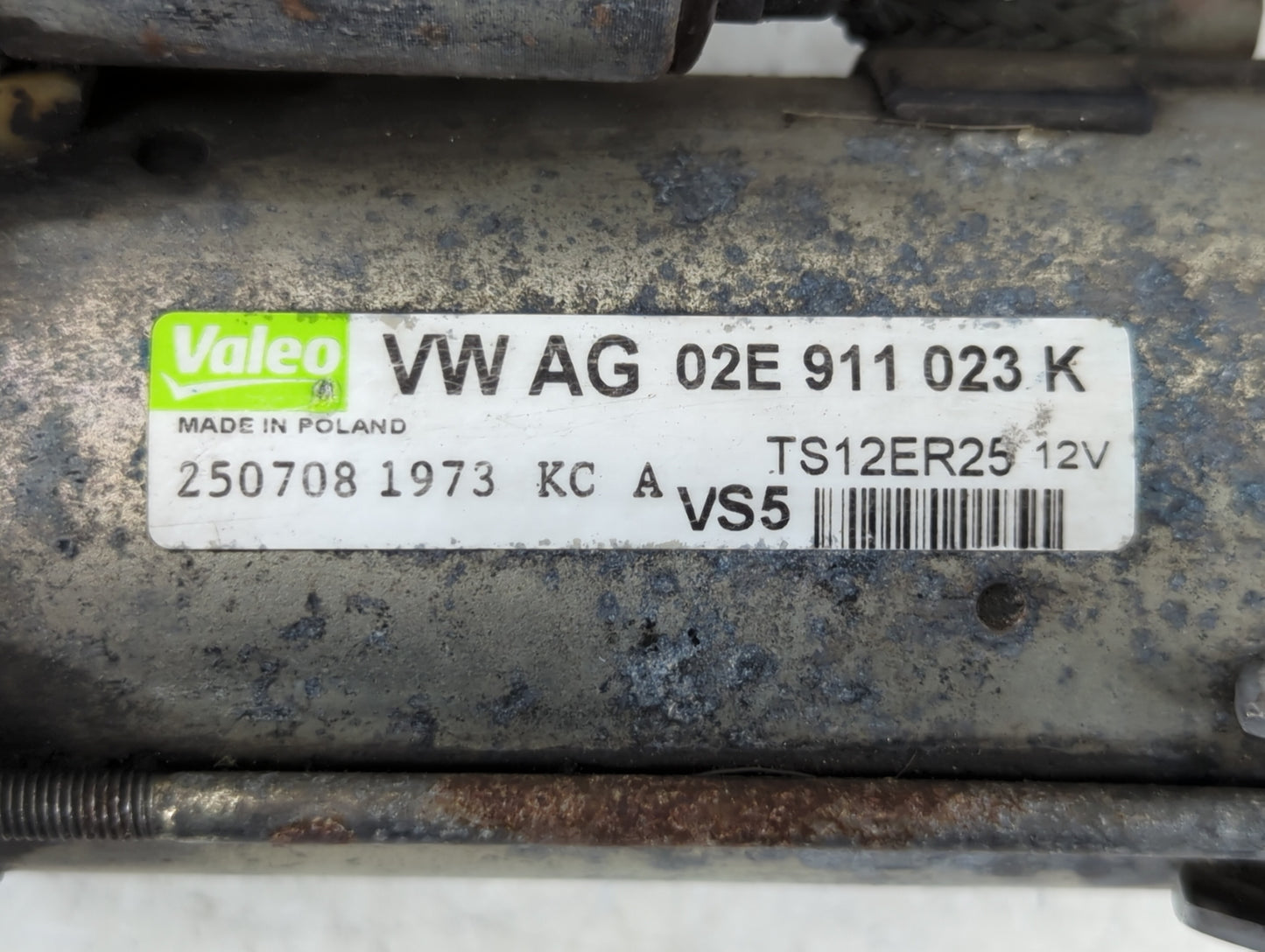 2009-2011 Volkswagen Eos Car Starter Motor Solenoid OEM P/N:02E 911 023 K Fits OEM Used Auto Parts - Oemusedautoparts1.com