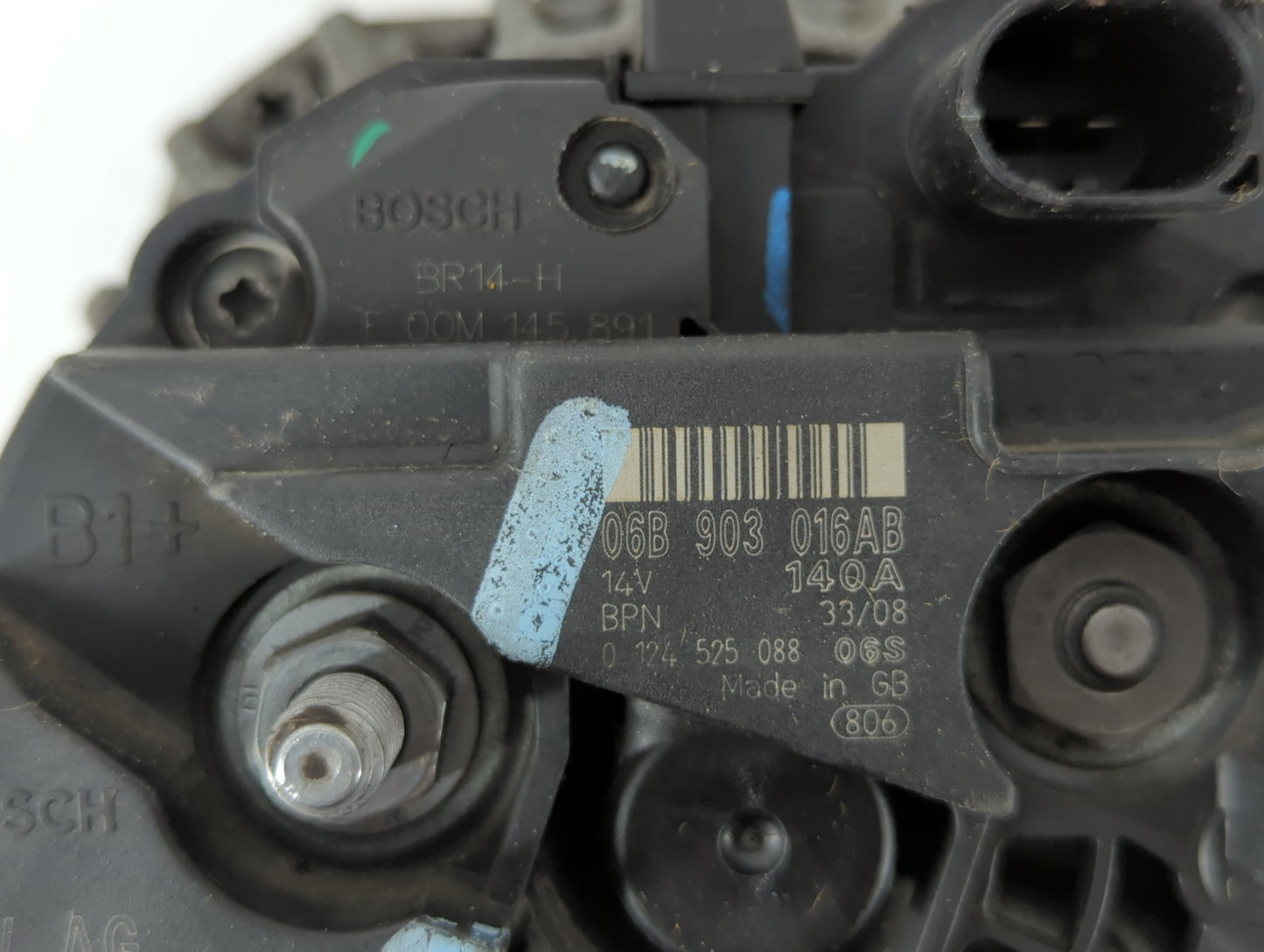 2008-2016 Volkswagen Eos Alternator Replacement Generator Charging Assembly Engine OEM P/N:06B 903 016AB Fits OEM Used Auto 