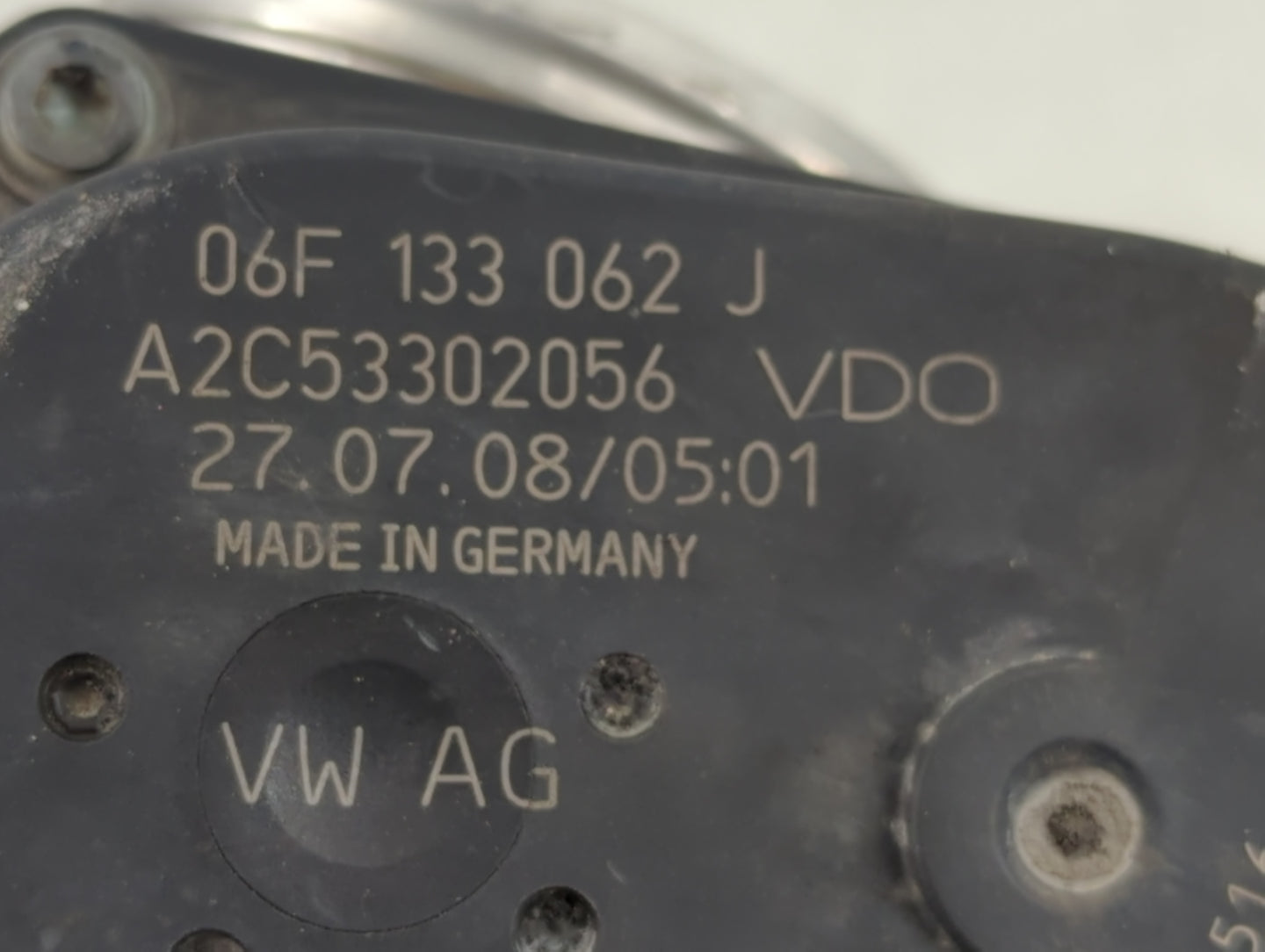 2006-2019 Volkswagen Gti Throttle Body P/N:06F 133 062 J Fits OEM Used Auto Parts - Oemusedautoparts1.com