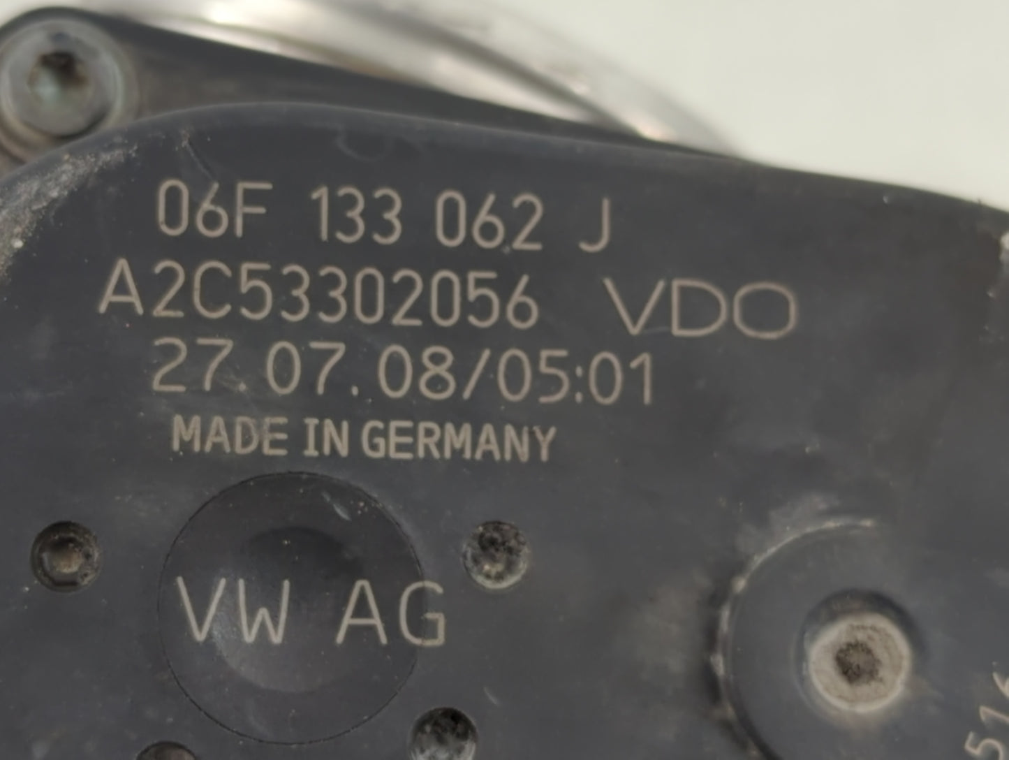 2006-2019 Volkswagen Gti Throttle Body P/N:06F 133 062 J Fits OEM Used Auto Parts - Oemusedautoparts1.com