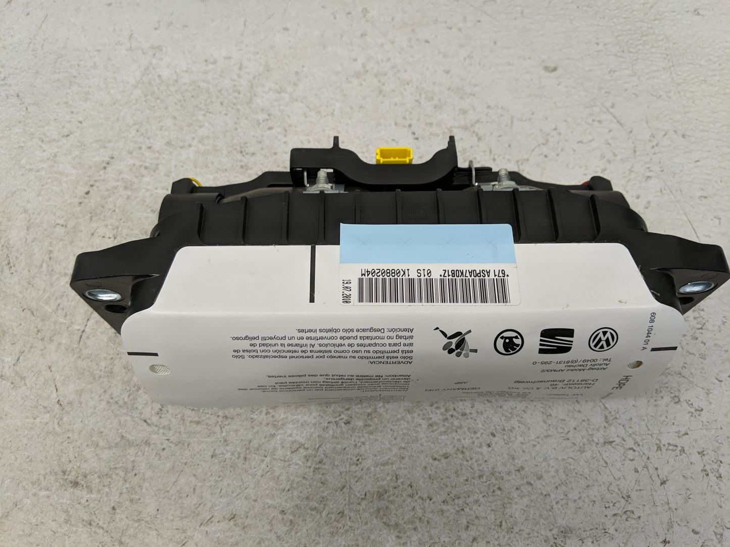 1999-2011 Volkswagen Jetta Air Bag Passenger Right Dashboard OEM P/N:1K0880204Q Fits OEM Used Auto Parts - Oemusedautoparts1