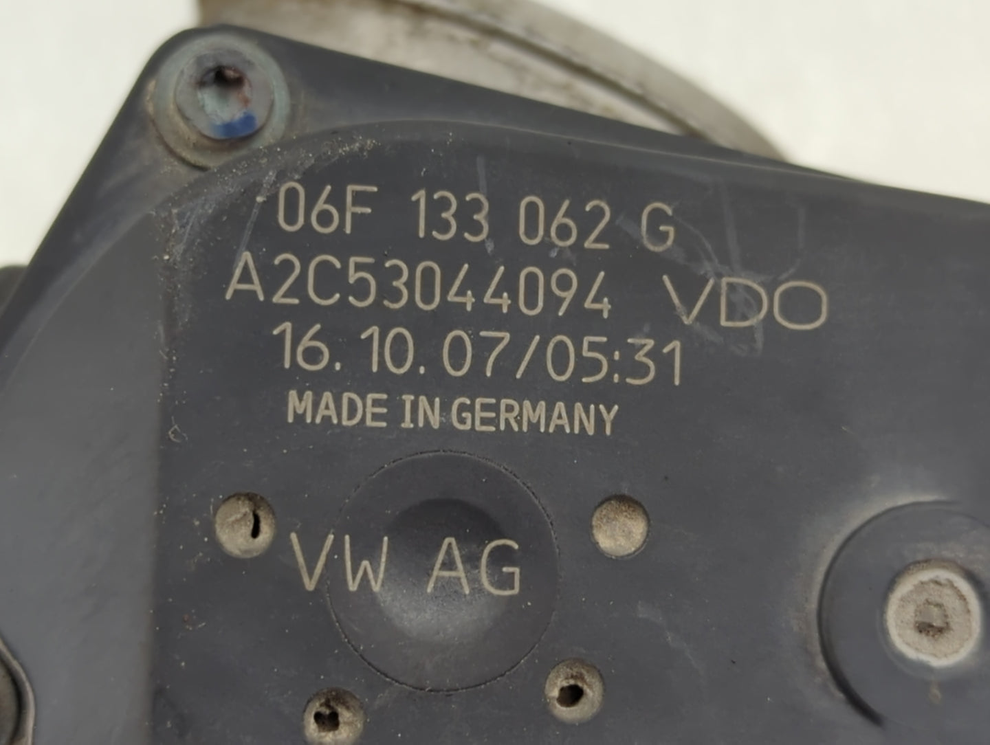 2006-2019 Volkswagen Jetta Throttle Body P/N:06F 133 062 G Fits OEM Used Auto Parts - Oemusedautoparts1.com