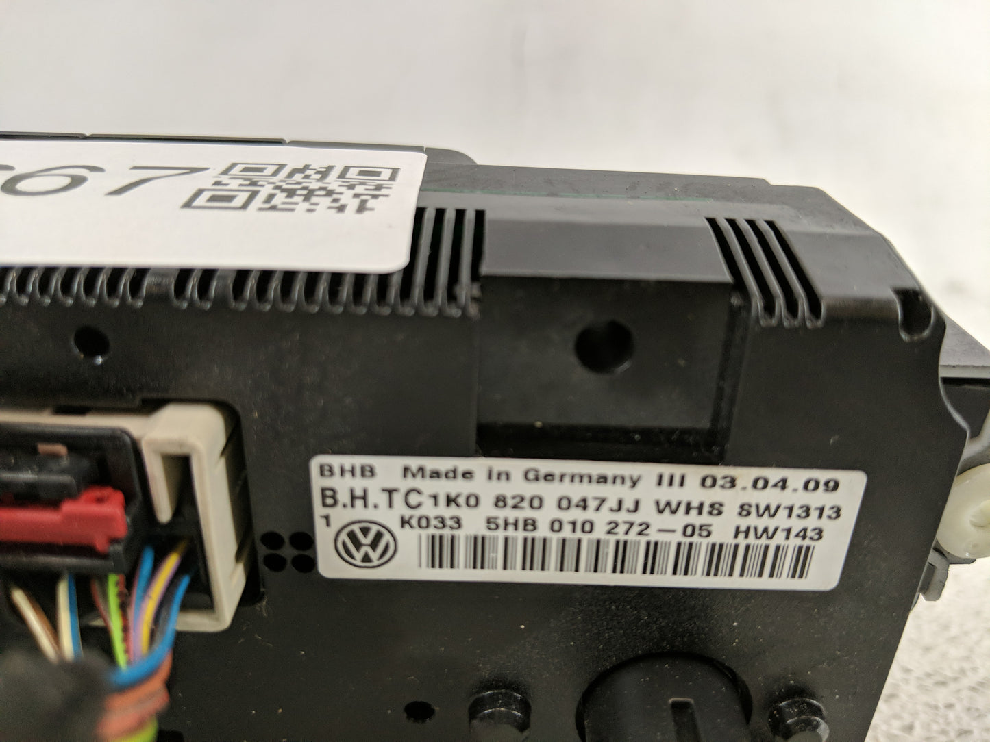 2006-2010 Volkswagen Passat Climate Control Module Temperature AC/Heater Replacement P/N:5HB 010 272 Fits OEM Used Auto Part