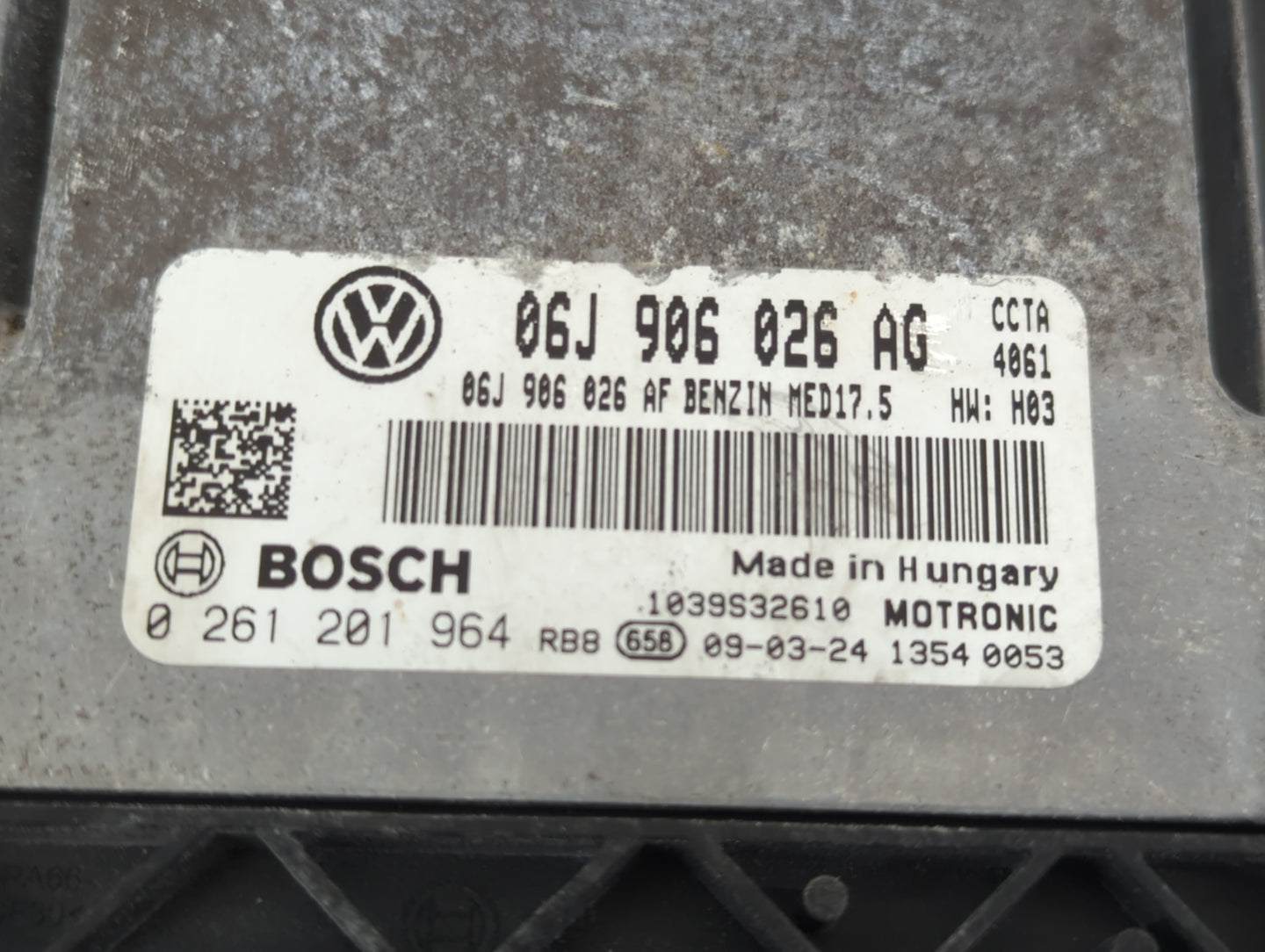 2008-2009 Volkswagen Passat PCM Engine Control Computer ECU ECM PCU OEM P/N:06J 906 026 AG Fits Fits 2008 2009 OEM Used Auto