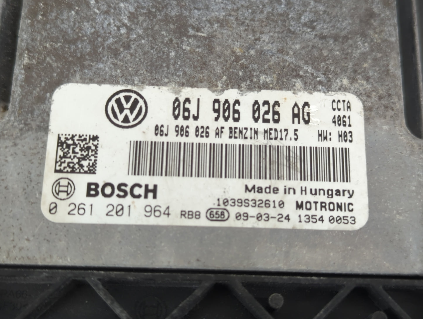 2008-2009 Volkswagen Passat PCM Engine Control Computer ECU ECM PCU OEM P/N:06J 906 026 AG Fits Fits 2008 2009 OEM Used Auto