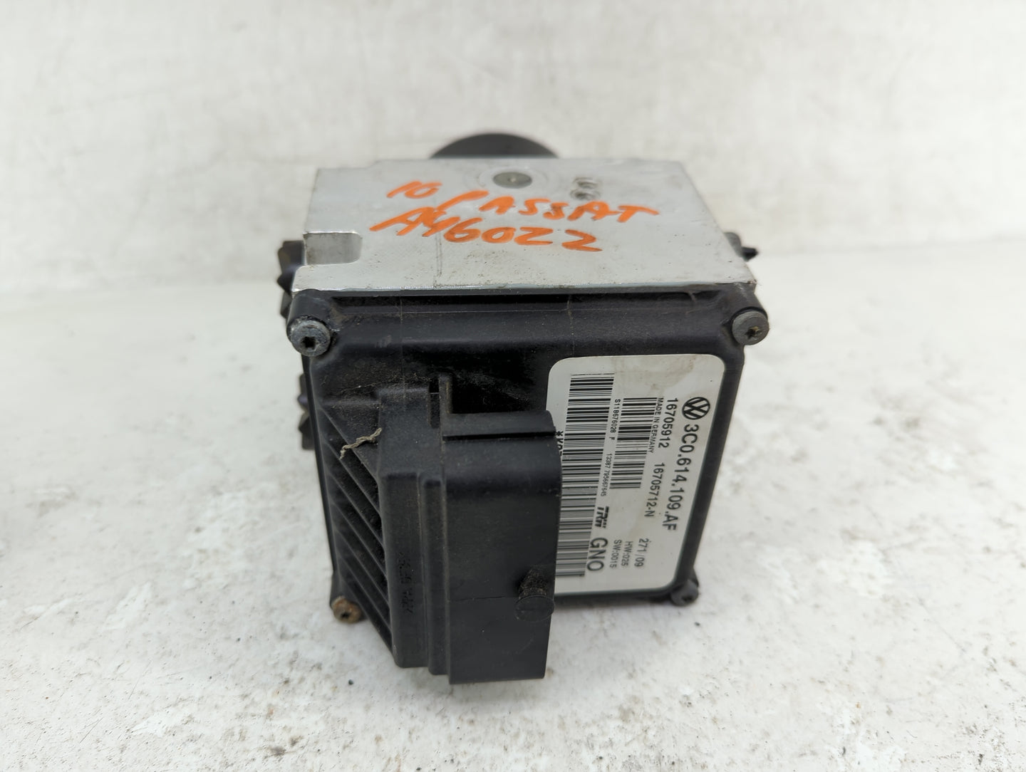 2009-2010 Volkswagen Passat ABS Pump Control Module Replacement P/N:3C0 614 109 AF 3C0 614 109 AJ, 16705915 Fits Fits 2009 2