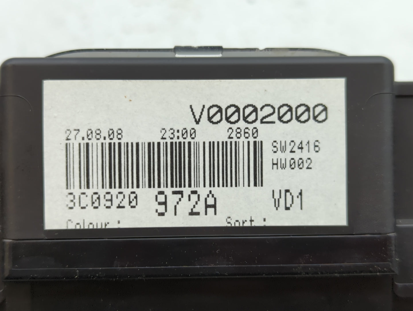 2009 Volkswagen Passat Instrument Cluster Speedometer Gauges P/N:3C0 920 971 N 3C0920 971S, 3C0 920 971 S, 3C0 920 972 A Fit