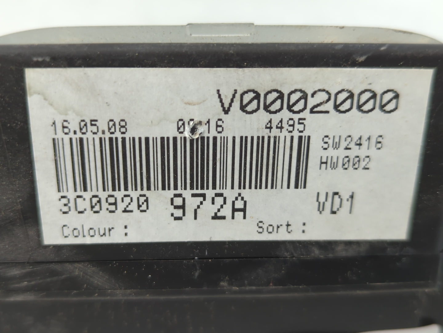 2009 Volkswagen Passat Instrument Cluster Speedometer Gauges P/N:3C0920 972A Fits OEM Used Auto Parts - Oemusedautoparts1.co