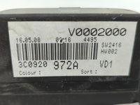 2009 Volkswagen Passat Instrument Cluster Speedometer Gauges P/N:3C0920 972A Fits OEM Used Auto Parts - Oemusedautoparts1.co