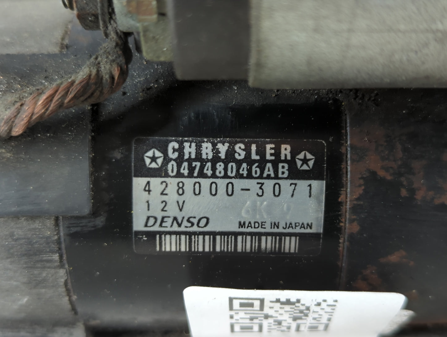 2009-2010 Volkswagen Routan Car Starter Motor Solenoid OEM P/N:428000-3071 04748046AB Fits Fits 2009 2010 OEM Used Auto Part