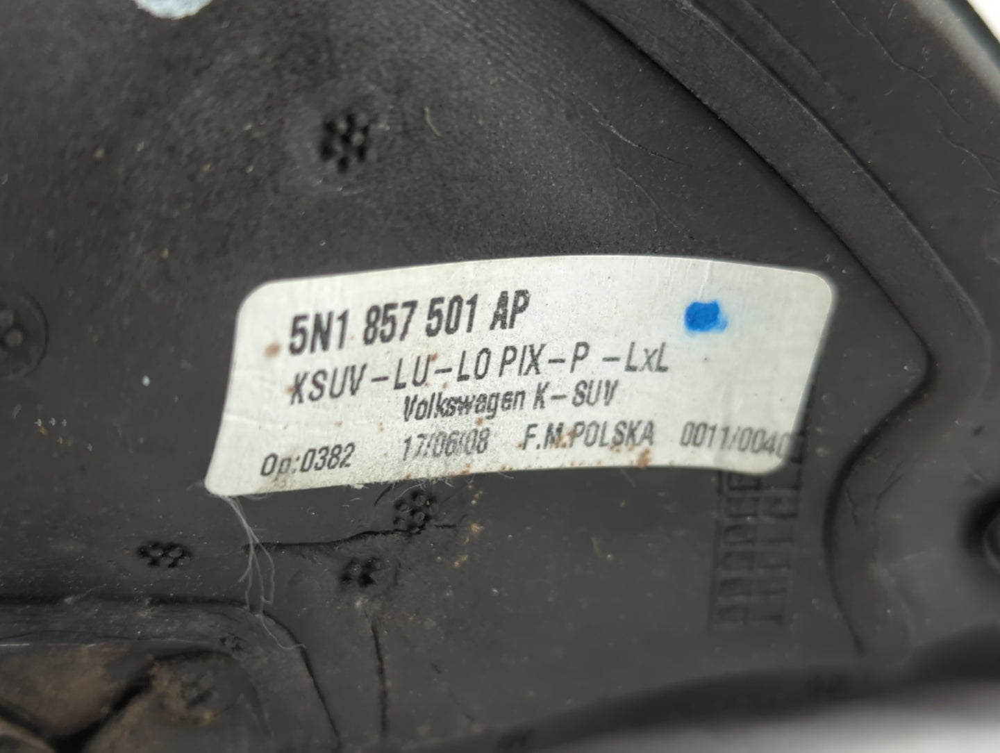 2009-2017 Volkswagen Tiguan Side Mirror Replacement Driver Left View Door Mirror P/N:KSUV-LU-LO PIX-P-LxL 5N1 857 501 AP Fit