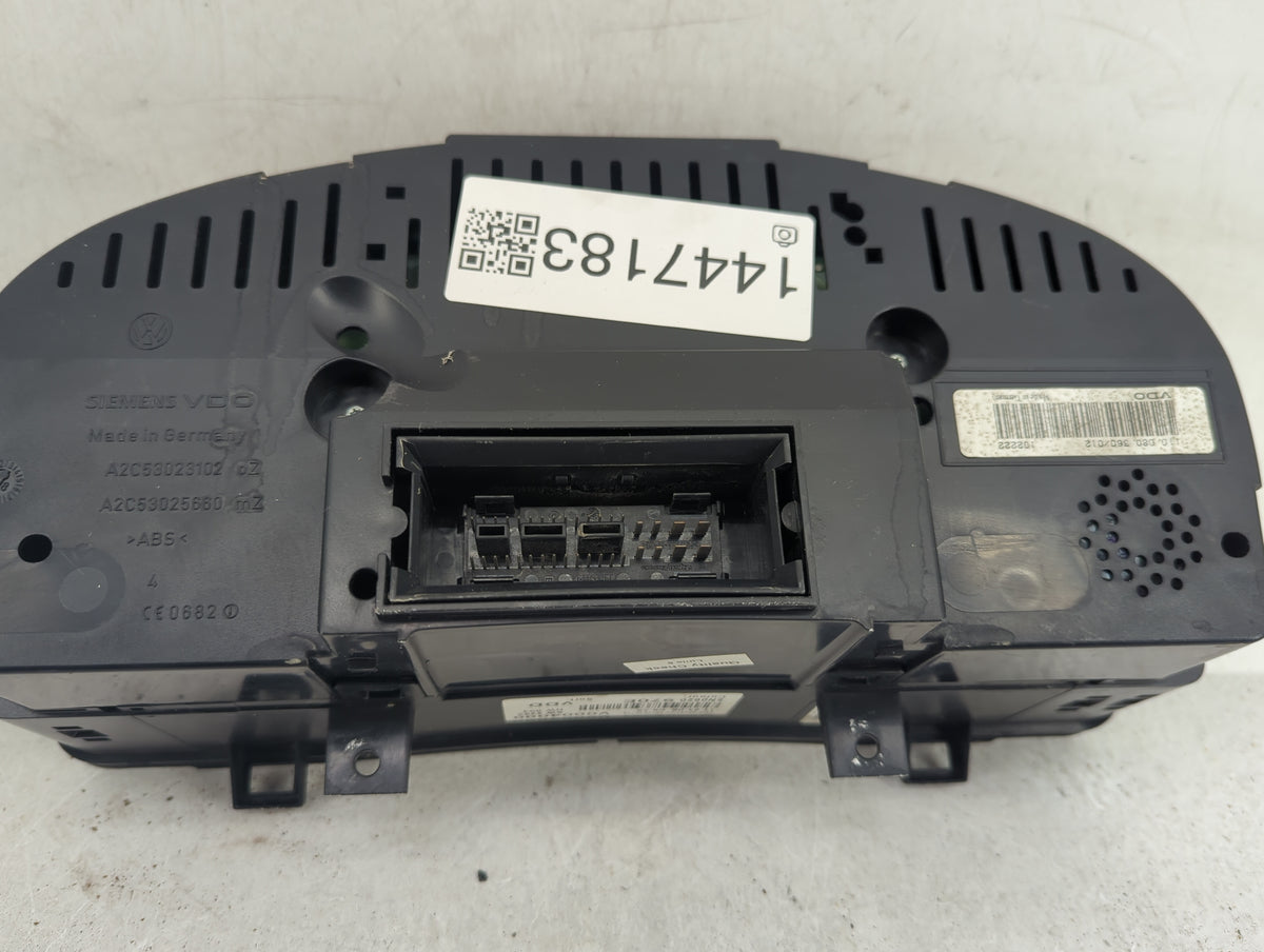 2009 Volkswagen Tiguan Instrument Cluster Speedometer Gauges P/N:A2C53023102 A2C53025660 Miles: Fits OEM Used Auto Parts - O