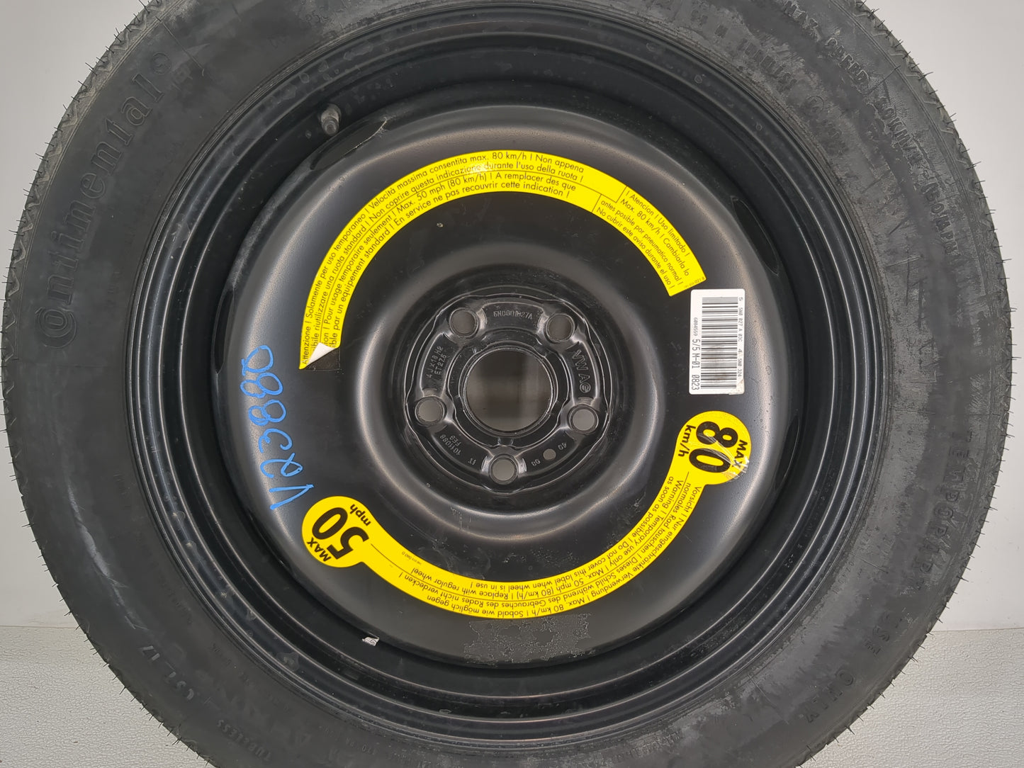 2009-2017 Volkswagen Tiguan Spare Donut Tire Wheel Rim Oem 1455267 - Oemusedautoparts1.com