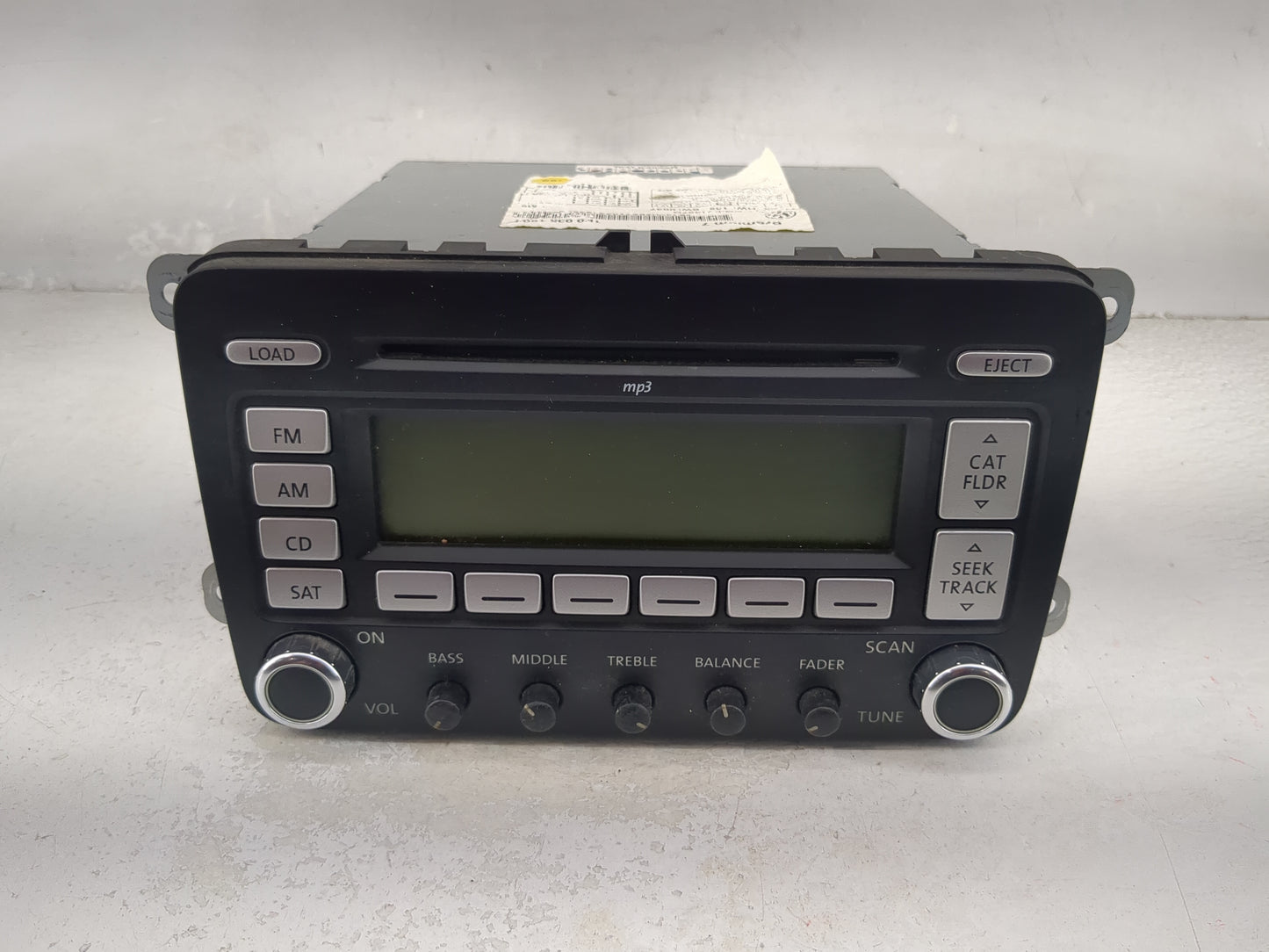 2009-2017 Volkswagen Tiguan Radio AM FM Cd Player Receiver Replacement P/N:1K0035180 CQ-EV1467G Fits OEM Used Auto Parts - O