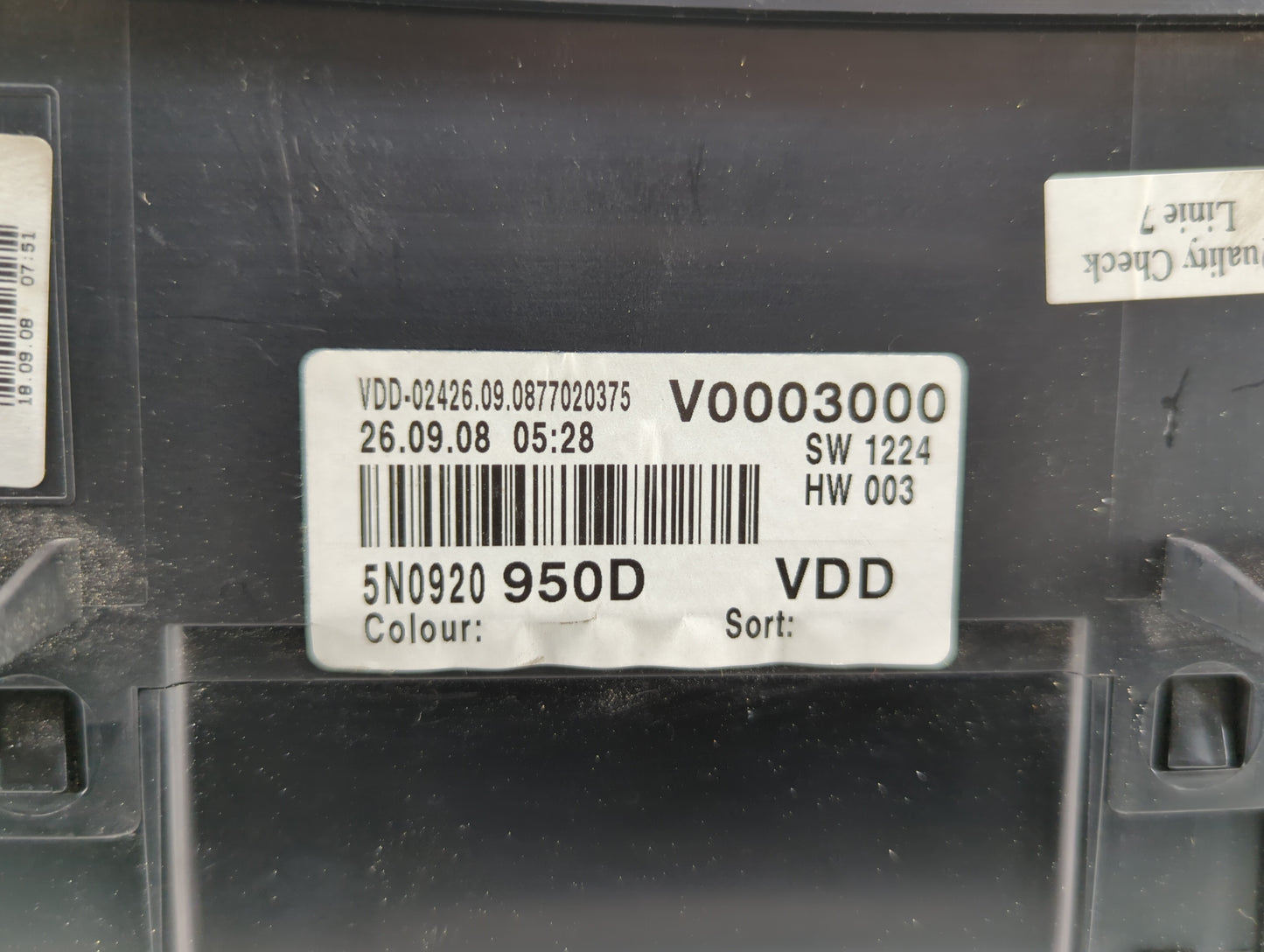 2009 Volkswagen Tiguan Instrument Cluster Speedometer Gauges P/N:5N0920950D Fits OEM Used Auto Parts - Oemusedautoparts1.com