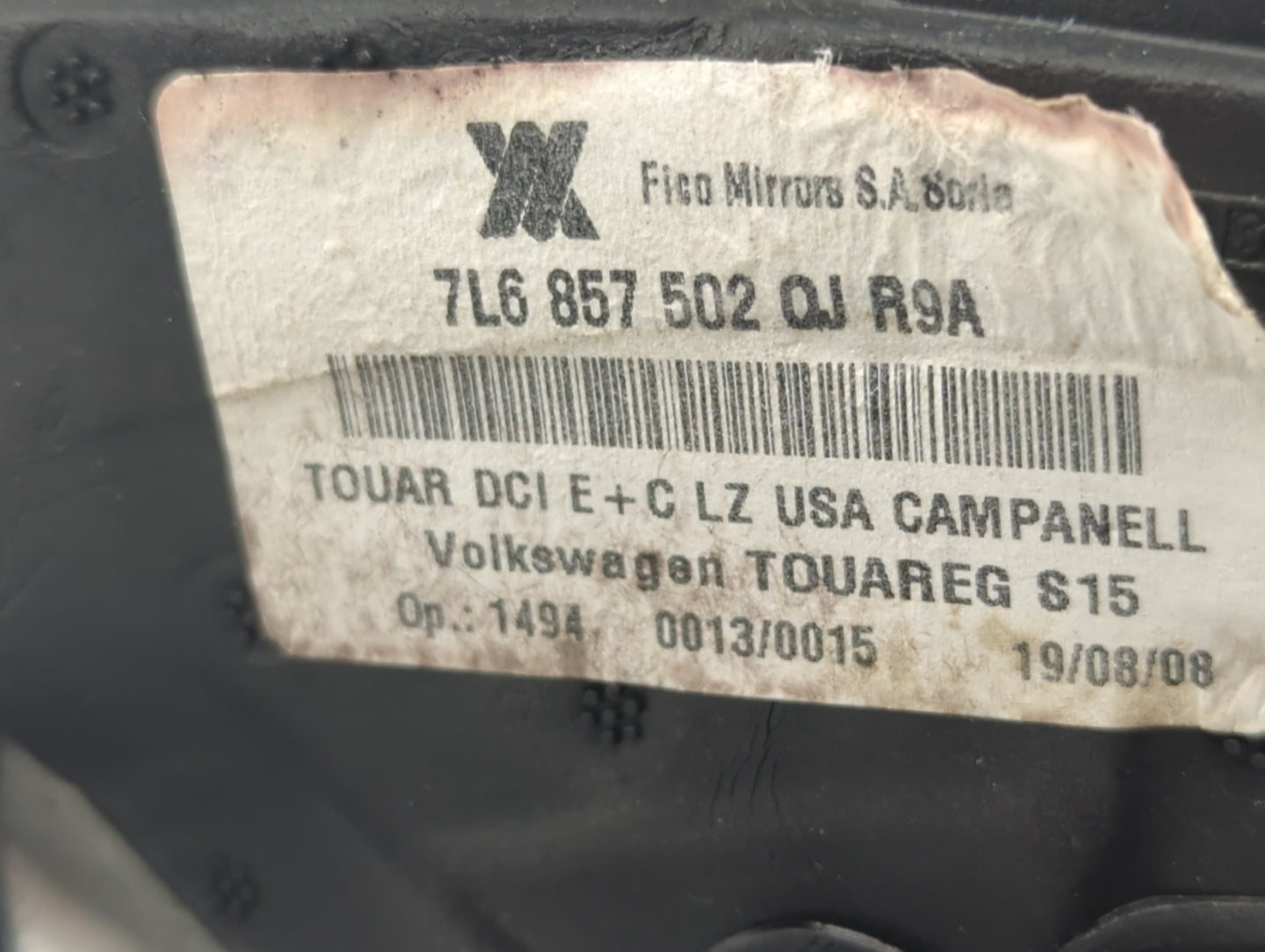 2009-2010 Volkswagen Touareg Passenger Side View Mirror - Right Door Mirror OEM Used - Oemusedautoparts1.com