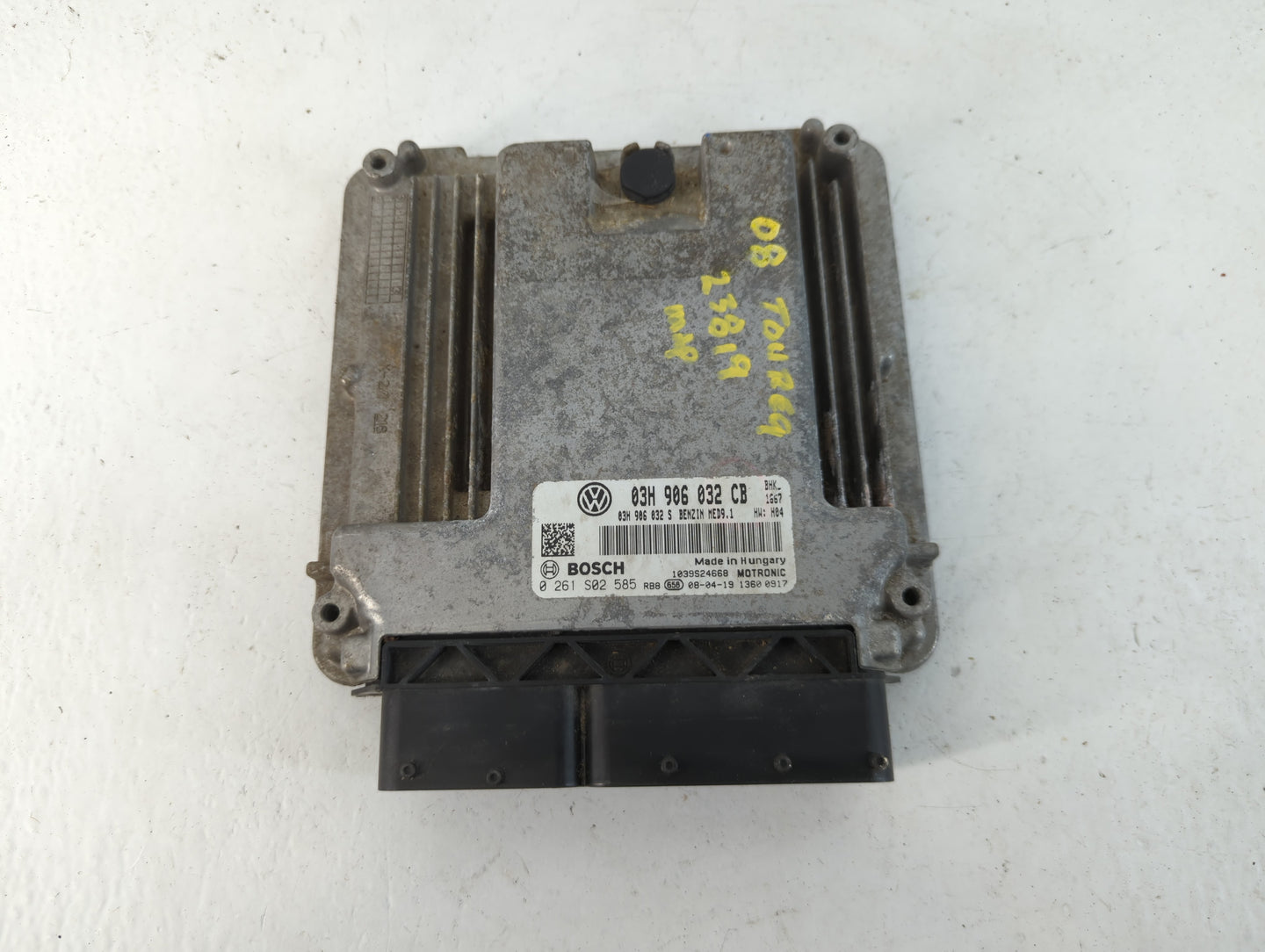 2009-2010 Volkswagen Touareg PCM Engine Control Computer ECU ECM PCU OEM P/N:03H 906 032 CB Fits Fits 2009 2010 OEM Used Aut