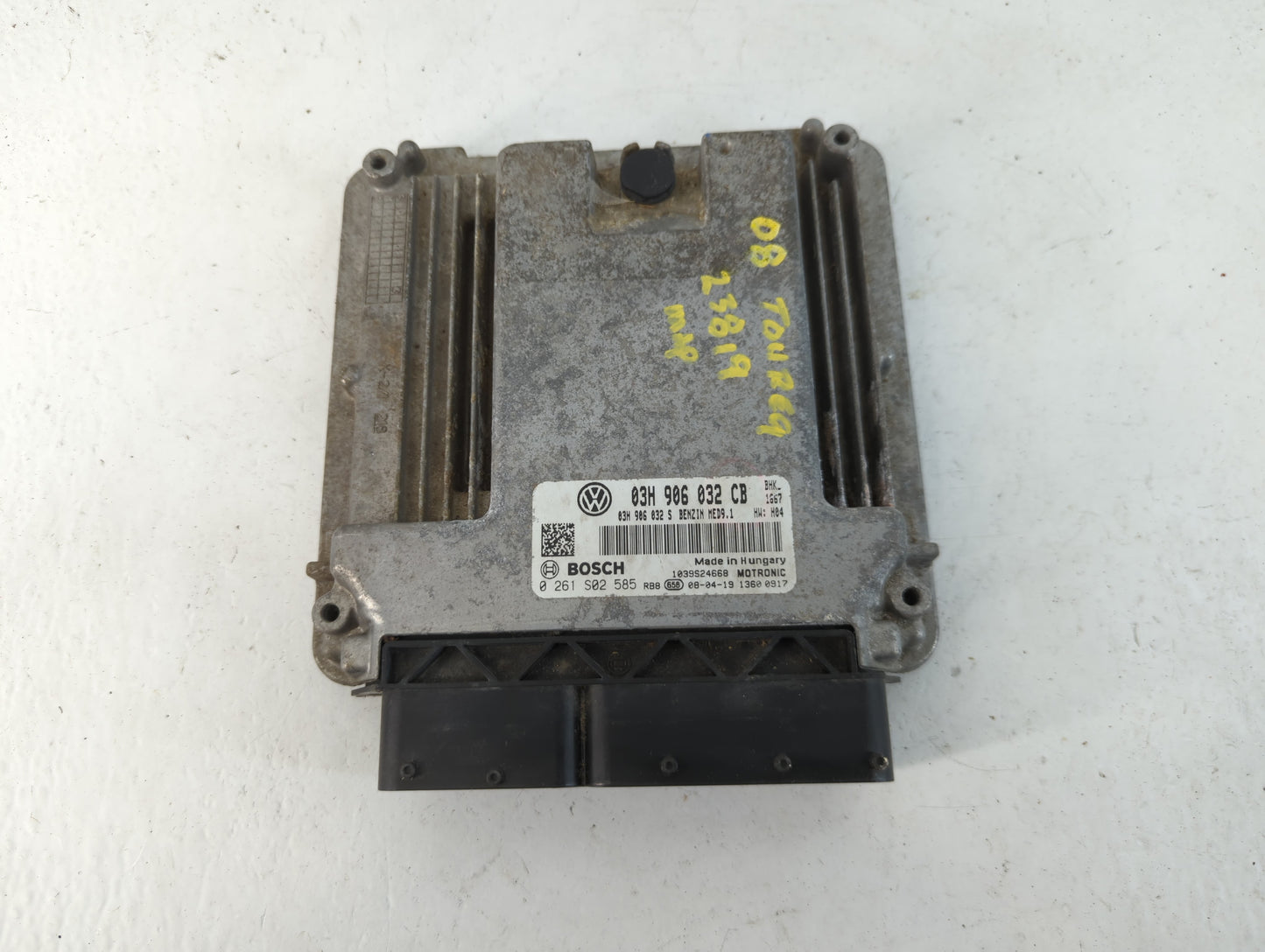 2009-2010 Volkswagen Touareg PCM Engine Control Computer ECU ECM PCU OEM P/N:03H 906 032 CB Fits Fits 2009 2010 OEM Used Aut