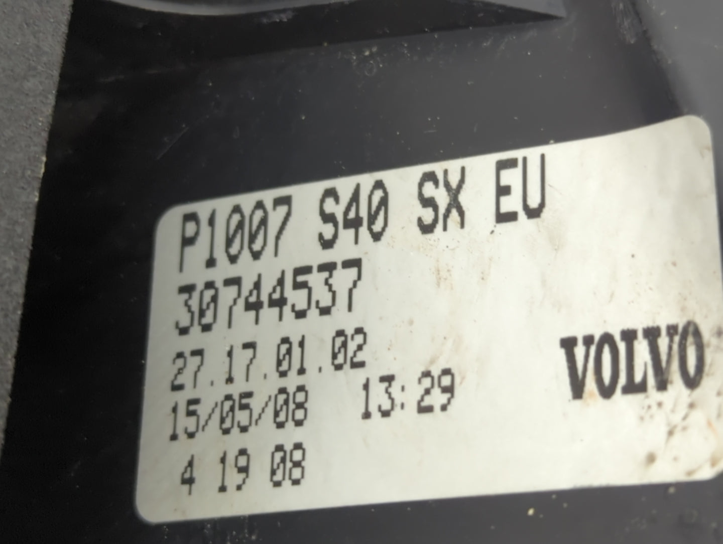 2009 Volvo V40 Tail Light Assembly Passenger Right OEM P/N:P1007 S40 SX EU Fits Fits 2008 2010 2011 OEM Used Auto Parts - Oe