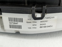 2009-2010 Volvo Xc70 Instrument Cluster Speedometer Gauges P/N:36002581 270852AA, 69199-940U Fits Fits 2009 2010 OEM Used Au