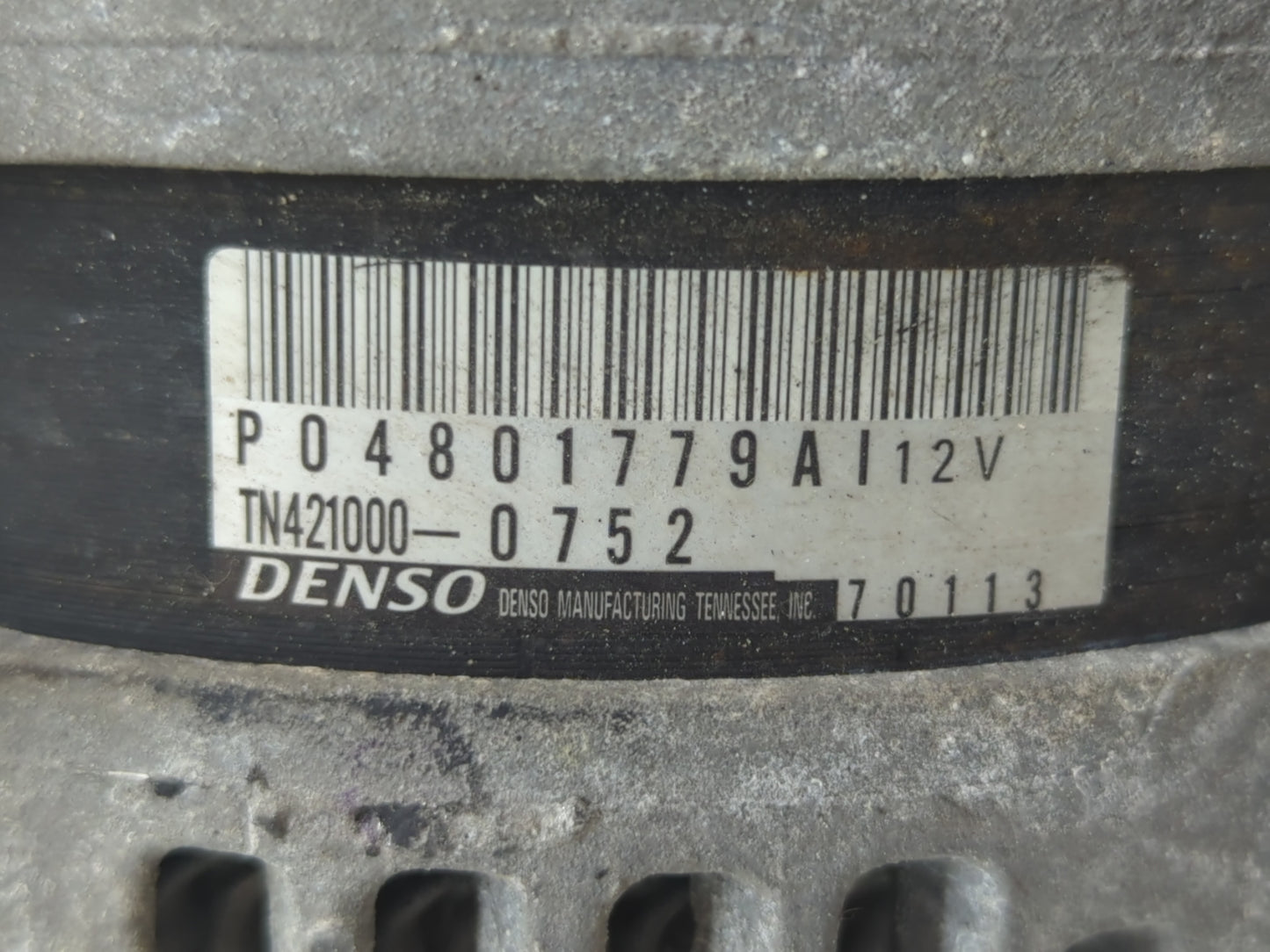 201 Dodge Ram 1500 Alternator Replacement Generator Charging Assembly Engine OEM P/N:TN21000-0752 P04801779AI Fits OEM Used 