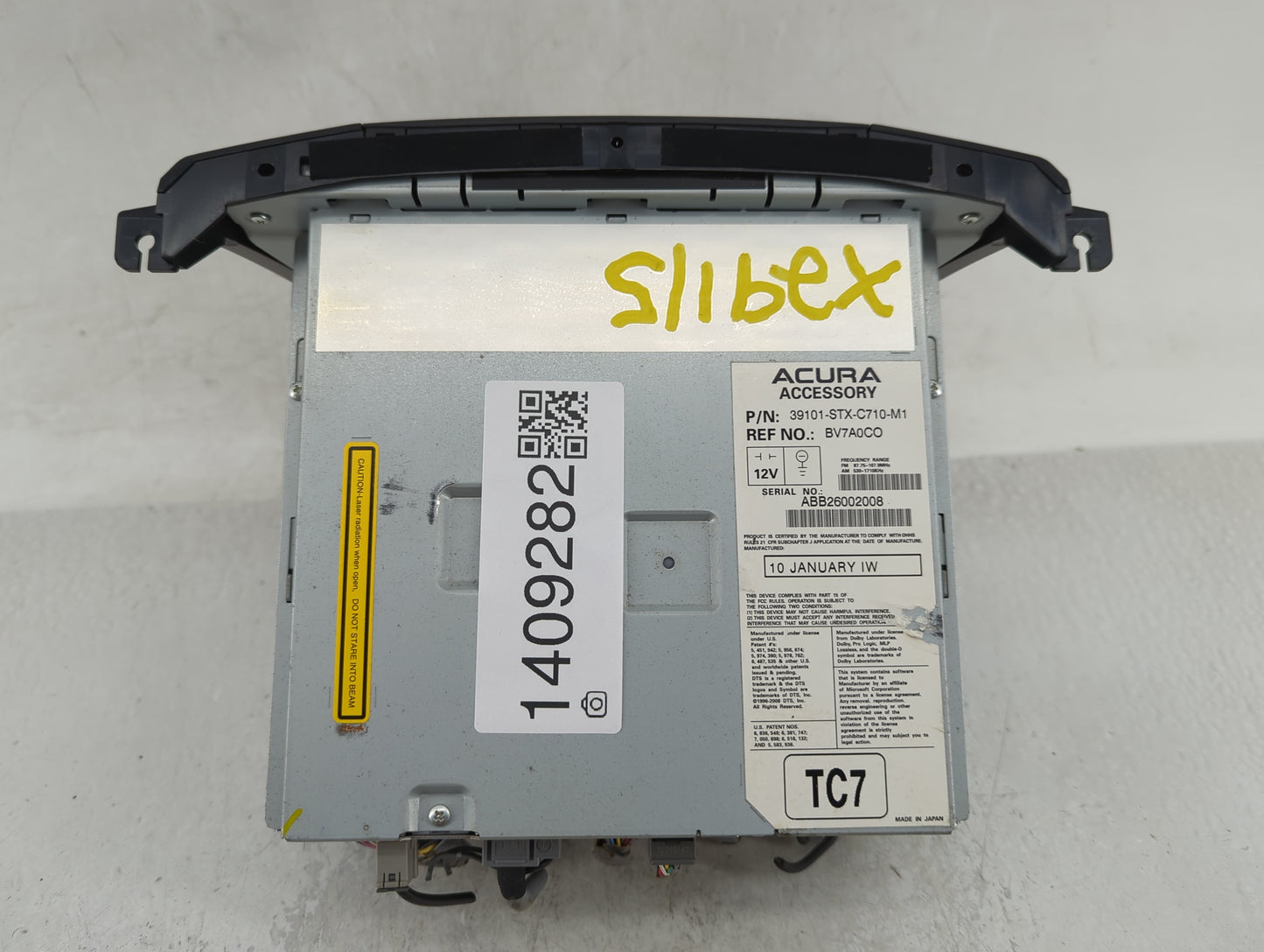 2010-2013 Acura Mdx Radio AM FM Cd Player Receiver Replacement P/N:39101-STX-C710-M1 Fits Fits 2010 2011 2012 2013 OEM Used 