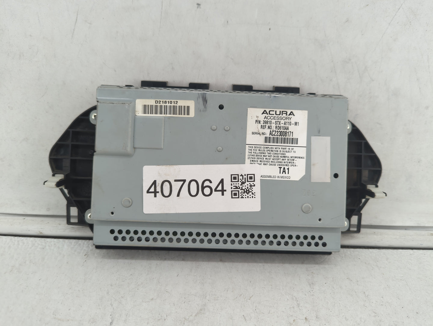 2010-2013 Acura Mdx Information Display Screen - Oemusedautoparts1.com