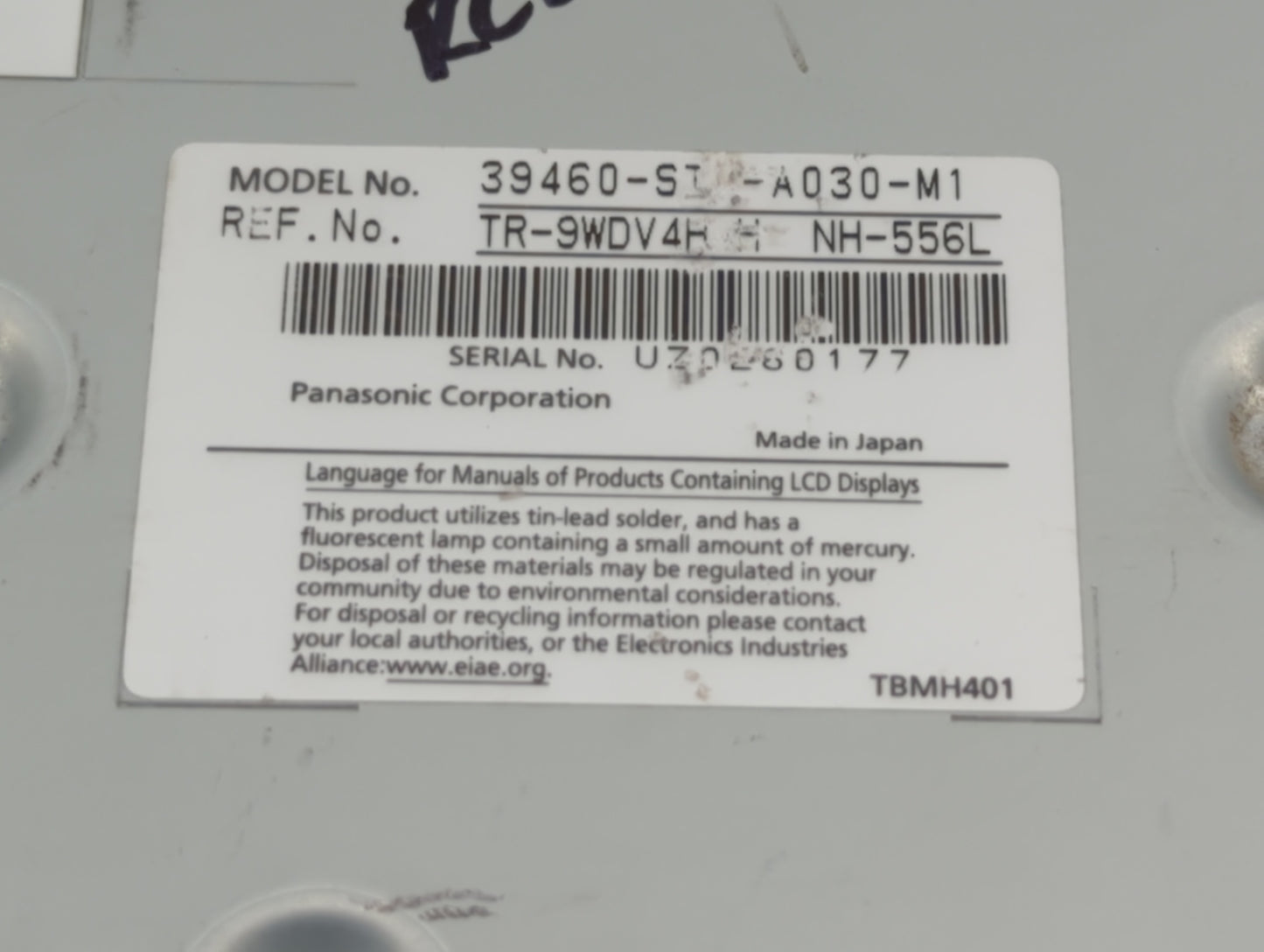 2010-2013 Acura Mdx Information Display Screen Beige Gray - Oemusedautoparts1.com