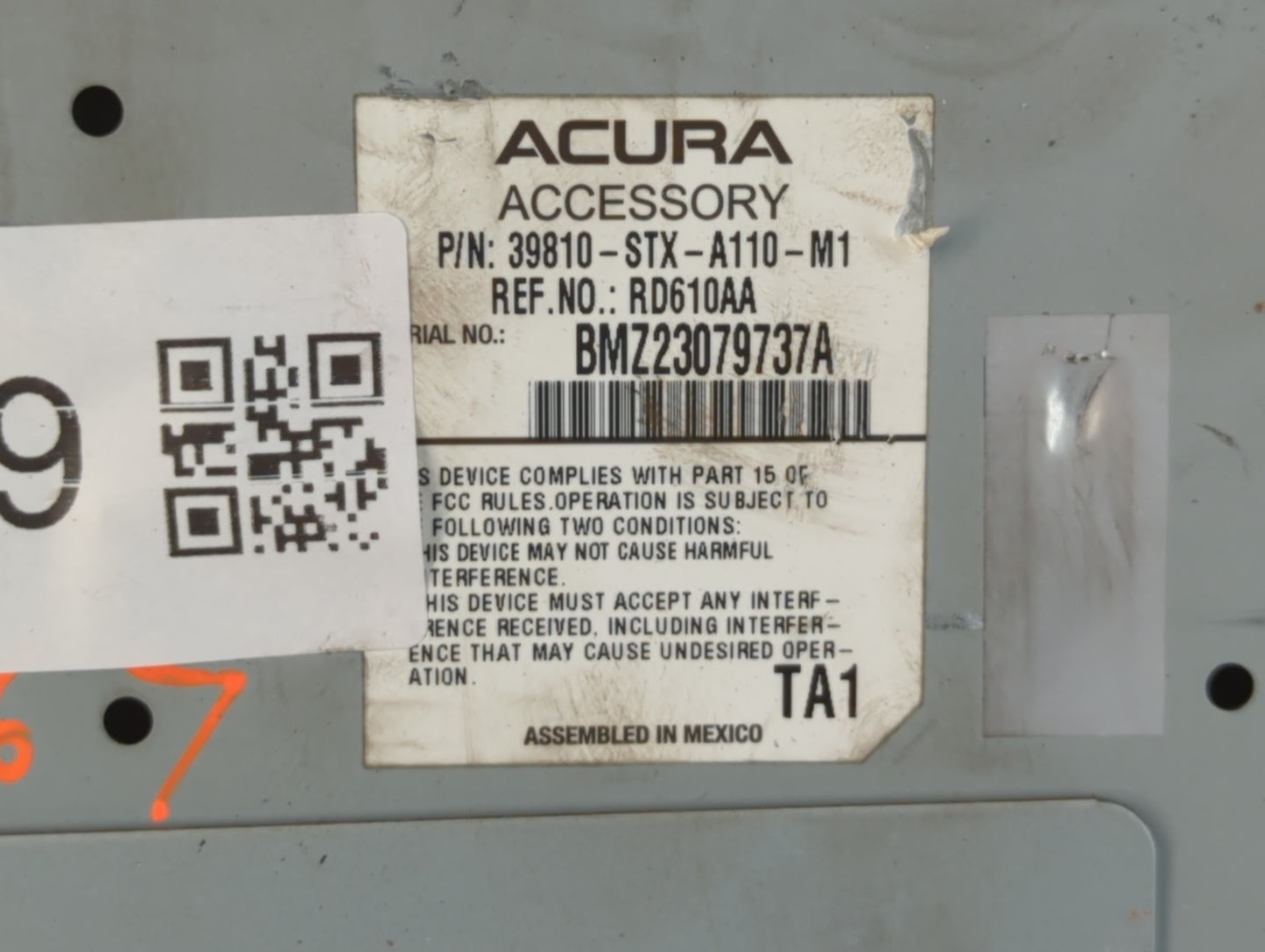 2010-2013 Acura Mdx Information Display Screen - Oemusedautoparts1.com