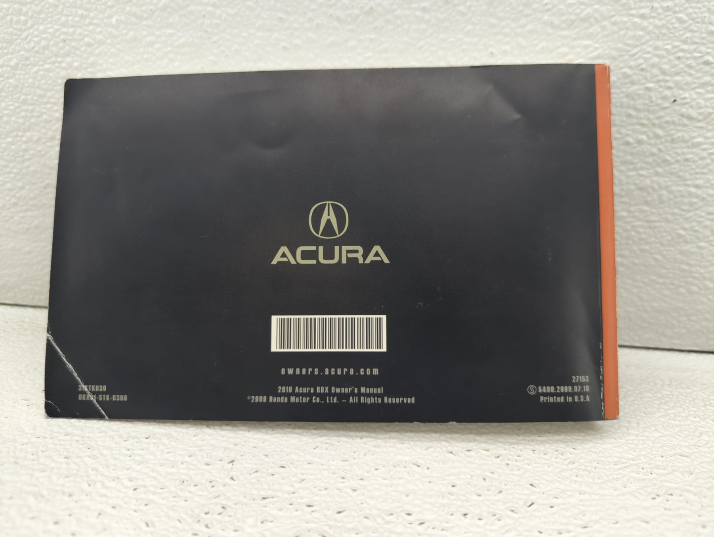 2010 Acura Rdx Owners Manual Book Guide OEM Used Auto Parts - Oemusedautoparts1.com