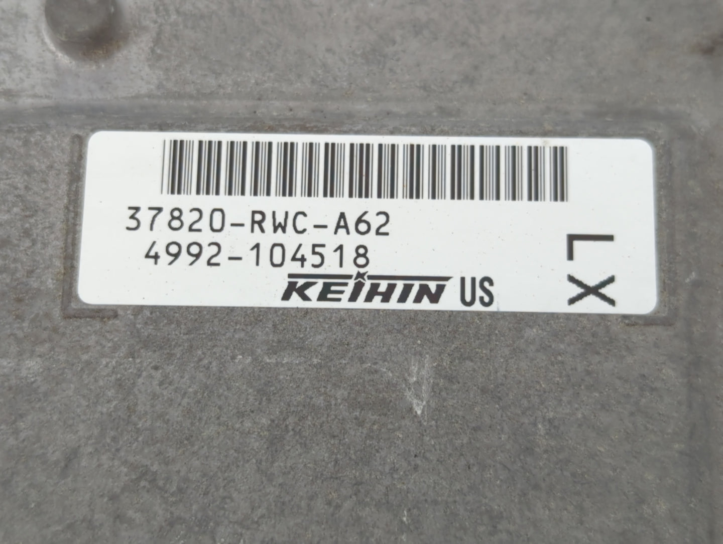 2010-2011 Acura Rdx PCM Engine Control Computer ECU ECM PCU OEM P/N:4992-104518 37820-RWC-A62 Fits Fits 2010 2011 OEM Used A