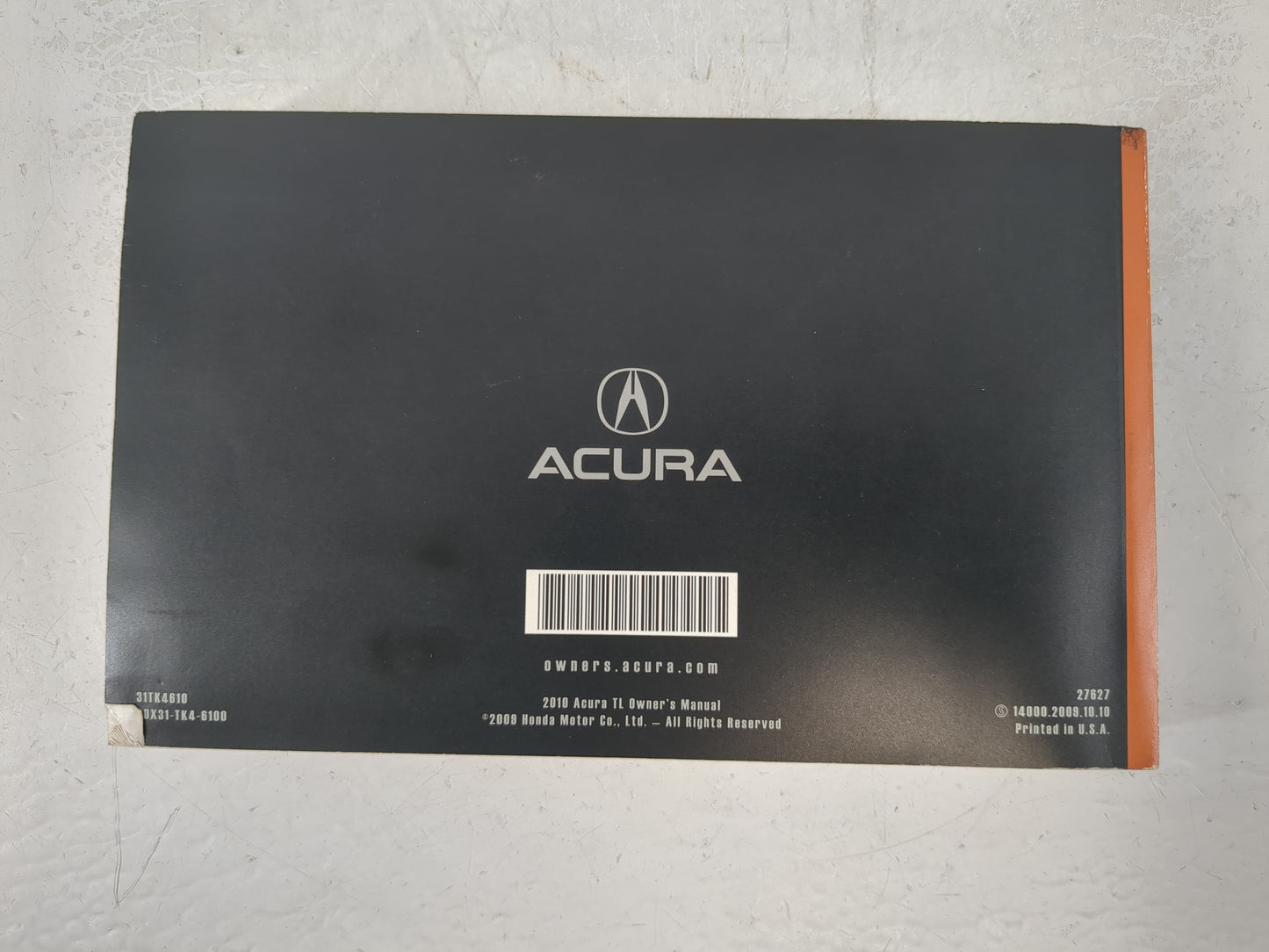 2010 Acura Tl Owners Manual Book Guide OEM Used Auto Parts - Oemusedautoparts1.com