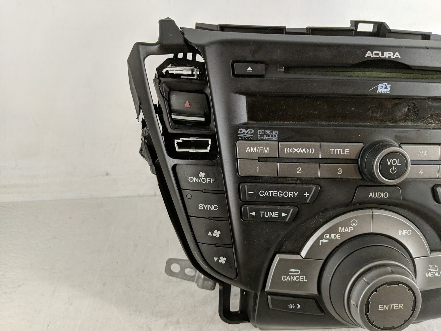 2010-2011 Acura Tl Radio AM FM Cd Player Receiver Replacement P/N:39100-TK4-A200 Fits Fits 2010 2011 OEM Used Auto Parts - O