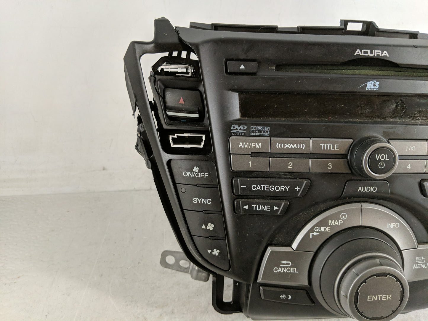 2010-2011 Acura Tl Radio AM FM Cd Player Receiver Replacement P/N:39100-TK4-A200 Fits Fits 2010 2011 OEM Used Auto Parts - O