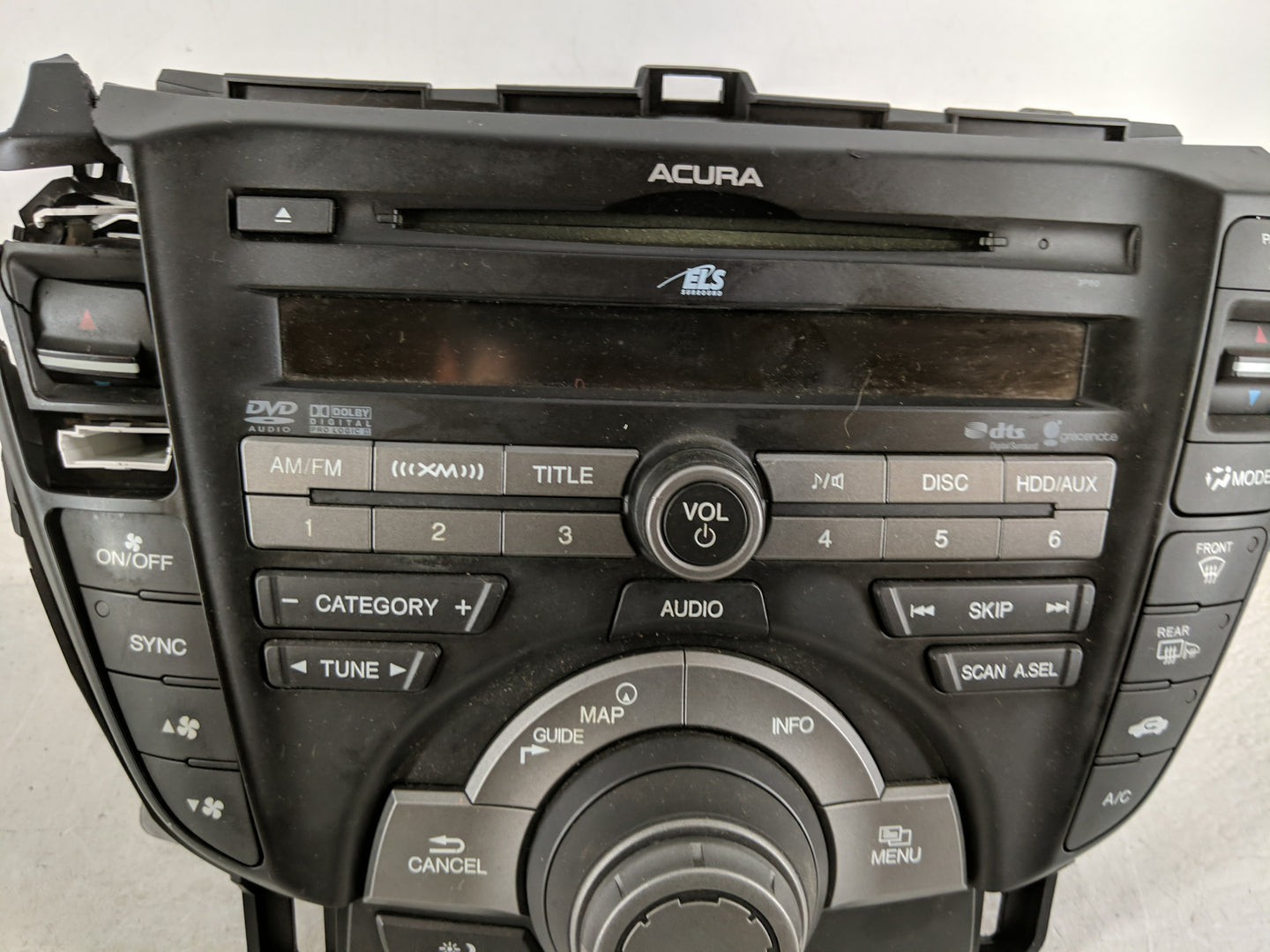 2010-2011 Acura Tl Radio AM FM Cd Player Receiver Replacement P/N:39100-TK4-A200 Fits Fits 2010 2011 OEM Used Auto Parts - O