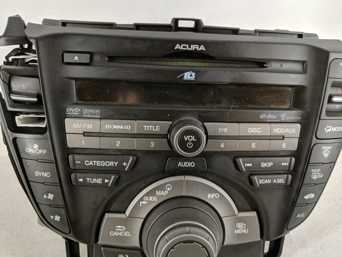 2010-2011 Acura Tl Radio AM FM Cd Player Receiver Replacement P/N:39100-TK4-A200 Fits Fits 2010 2011 OEM Used Auto Parts - O