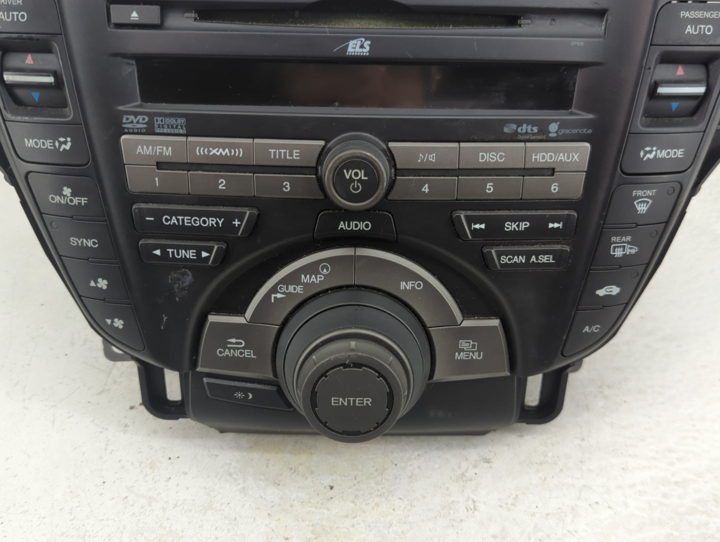 2010-2011 Acura Tl Radio AM FM Cd Player Receiver Replacement P/N:39100-TK4-A200 Fits Fits 2010 2011 OEM Used Auto Parts - O